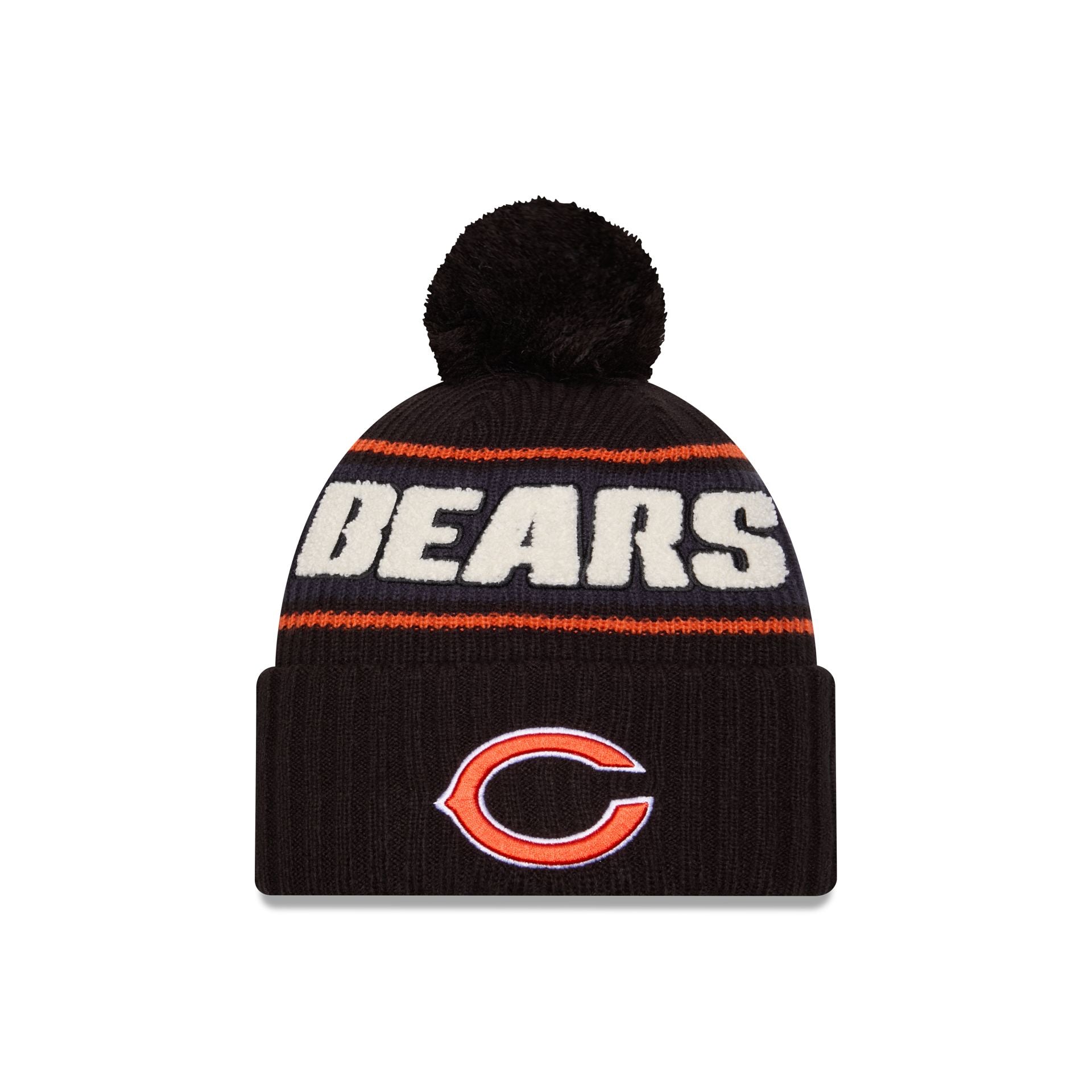 new era 2024 Cold Weather Black Pom Knit