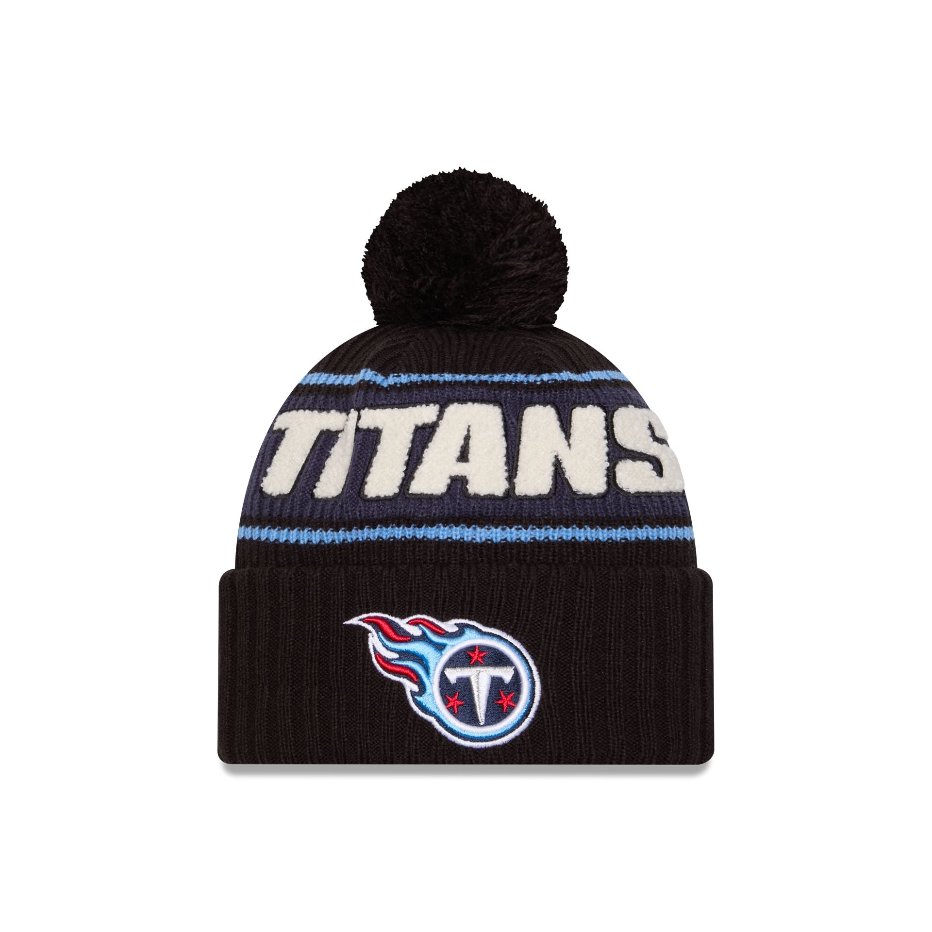 new era 2024 Cold Weather Black Pom Knit