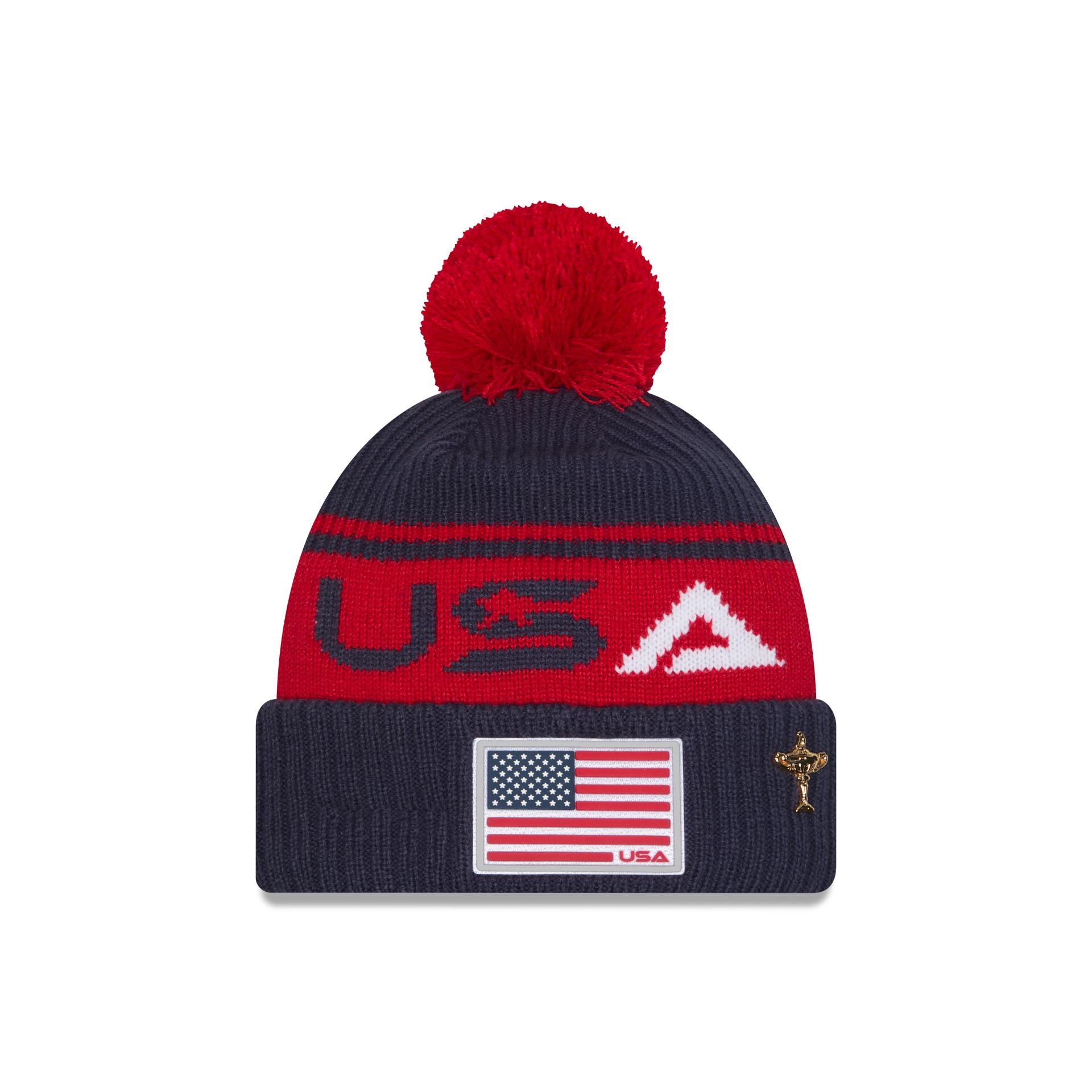 new era 2025 Ryder Cup Team USA Red Pom Knit
