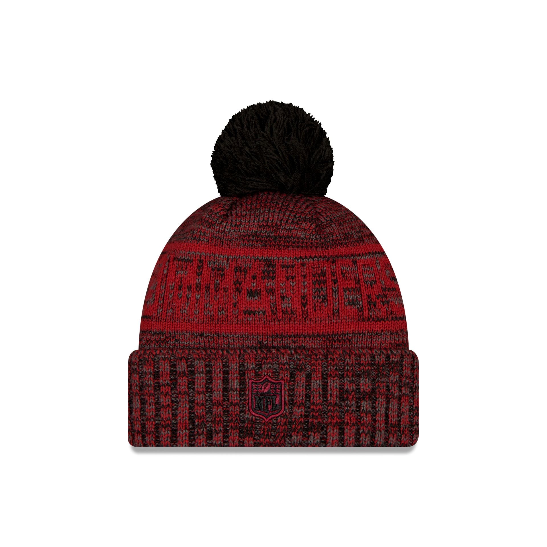 New Era 2025 Sideline Cold Weather Black Pom Knit