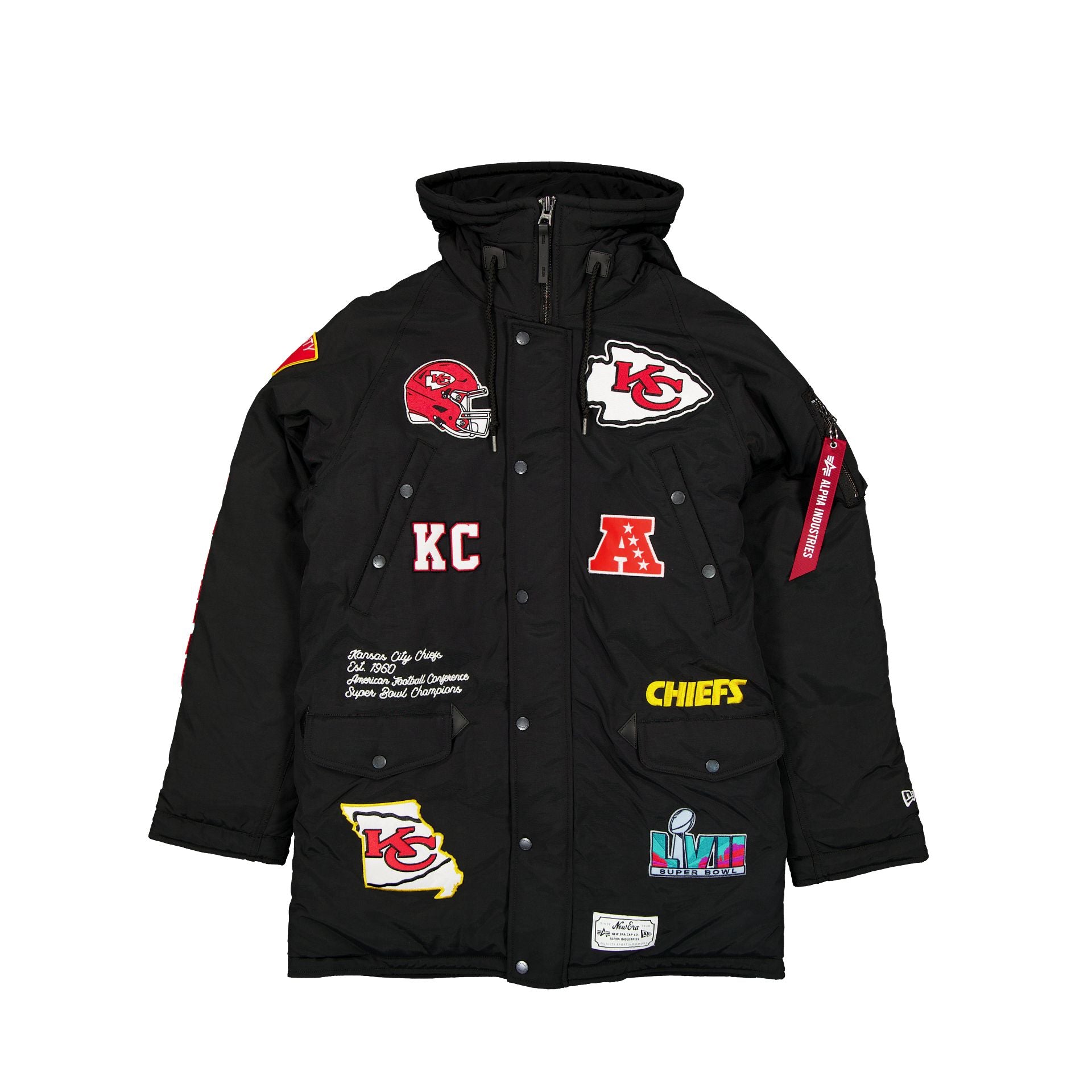 new era Alpha Industries Black N-3B Parka Jacket