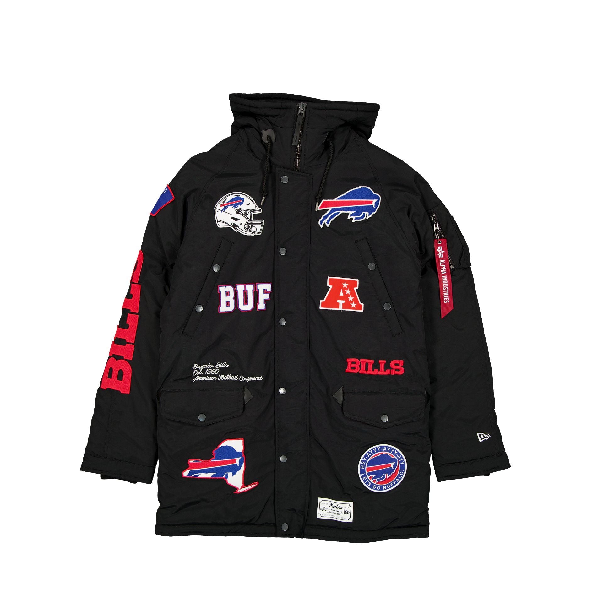 new era Alpha Industries Black N-3B Parka Jacket
