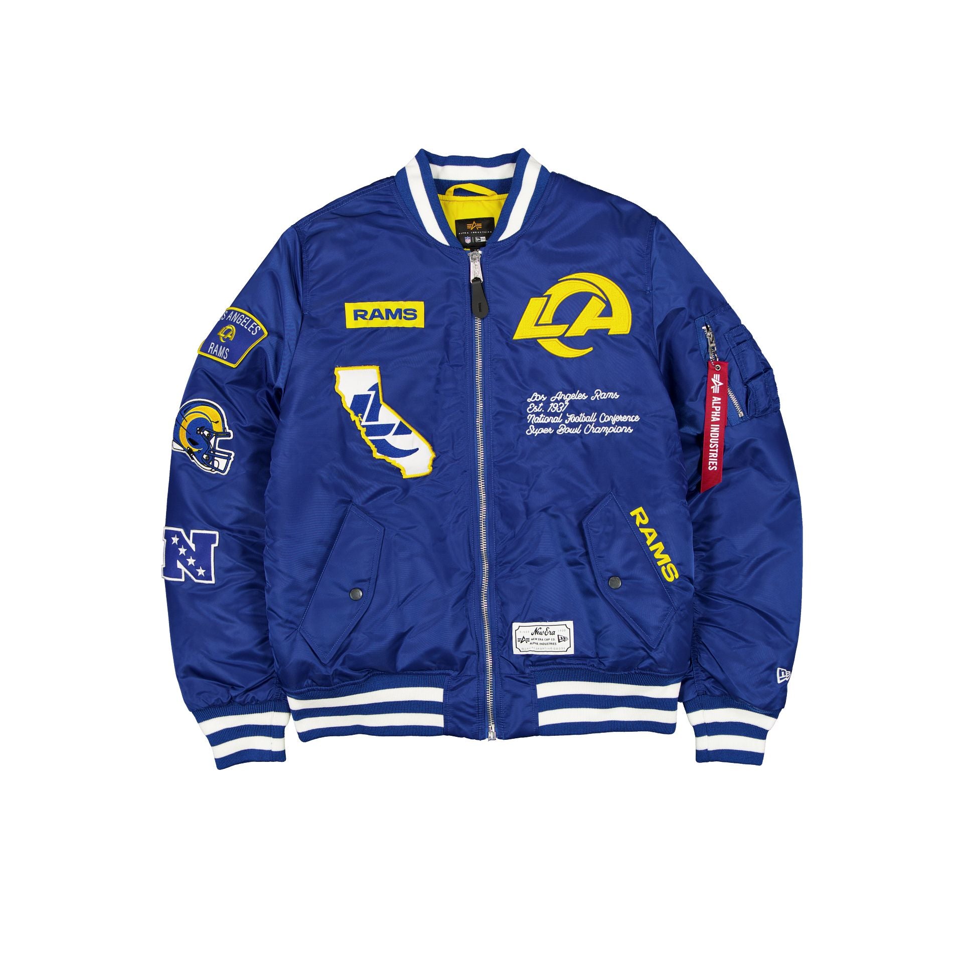 new era Alpha Industries Blue MA-1 Bomber Jacket