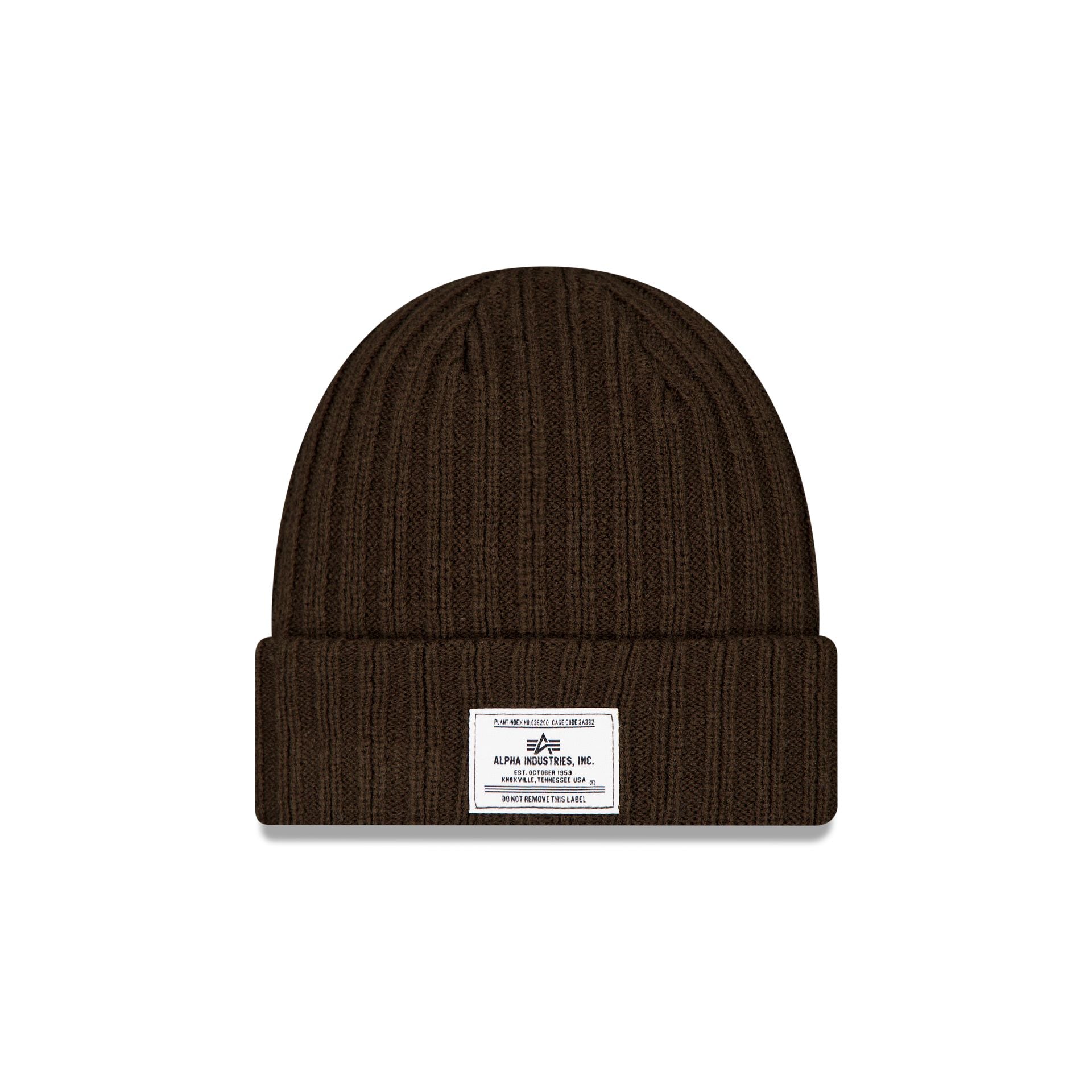 new era Alpha Industries Brown Cuff Knit
