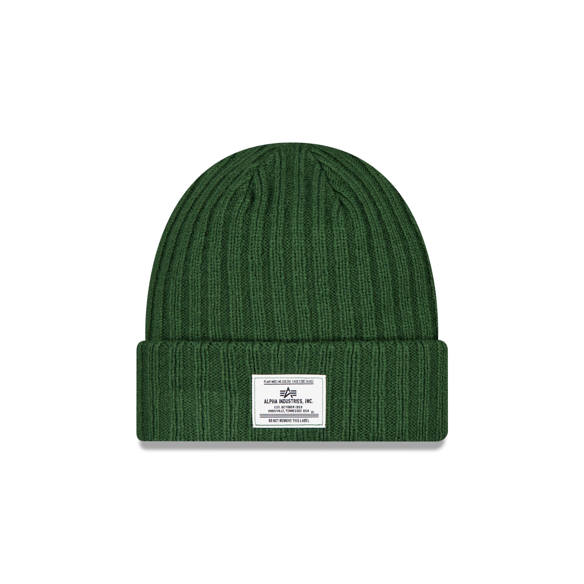 new era Alpha Industries Green Cuff Knit