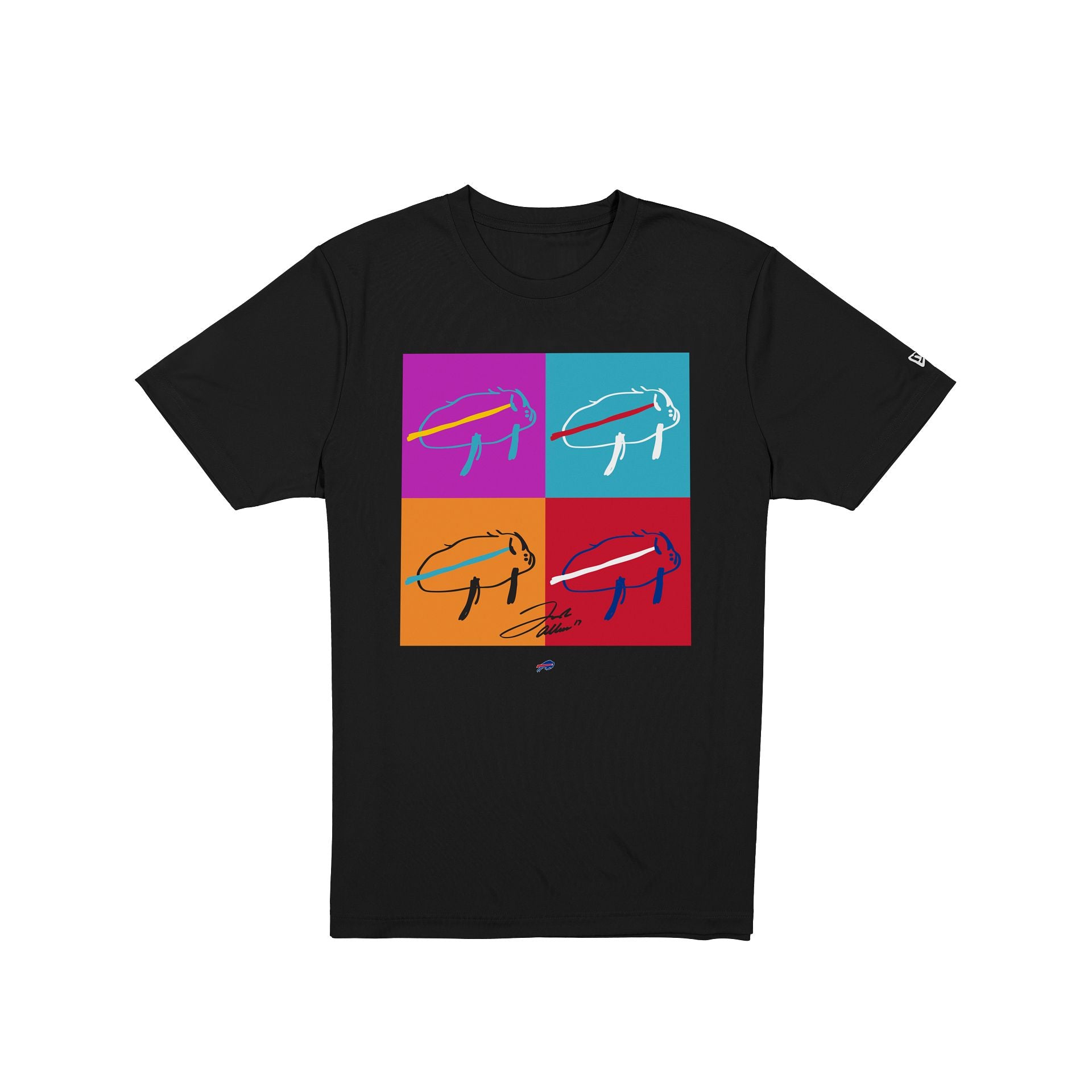 new era Billustration Black T-Shirt