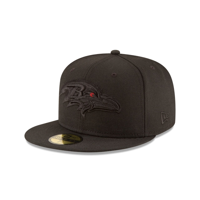 new era Black on Black 59FIFTY Fitted