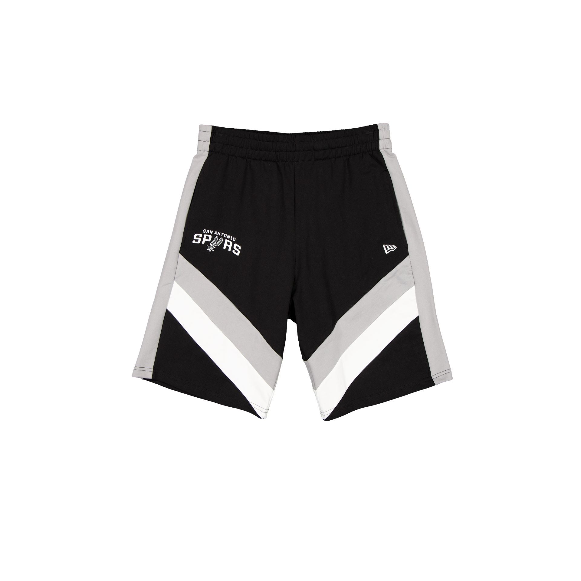 new era Black Oversized Panel Shorts