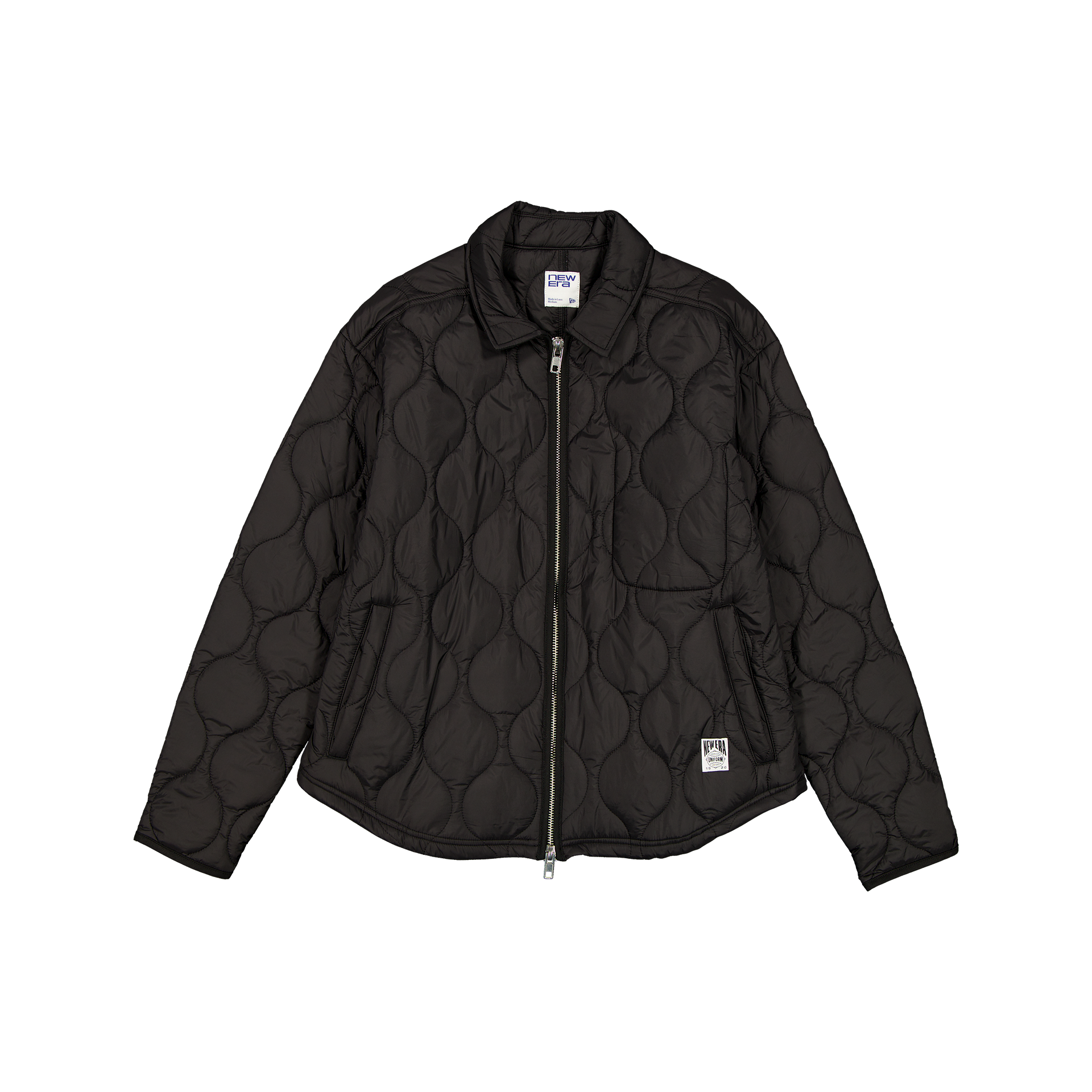 new era Black Quilted Captain Shacket