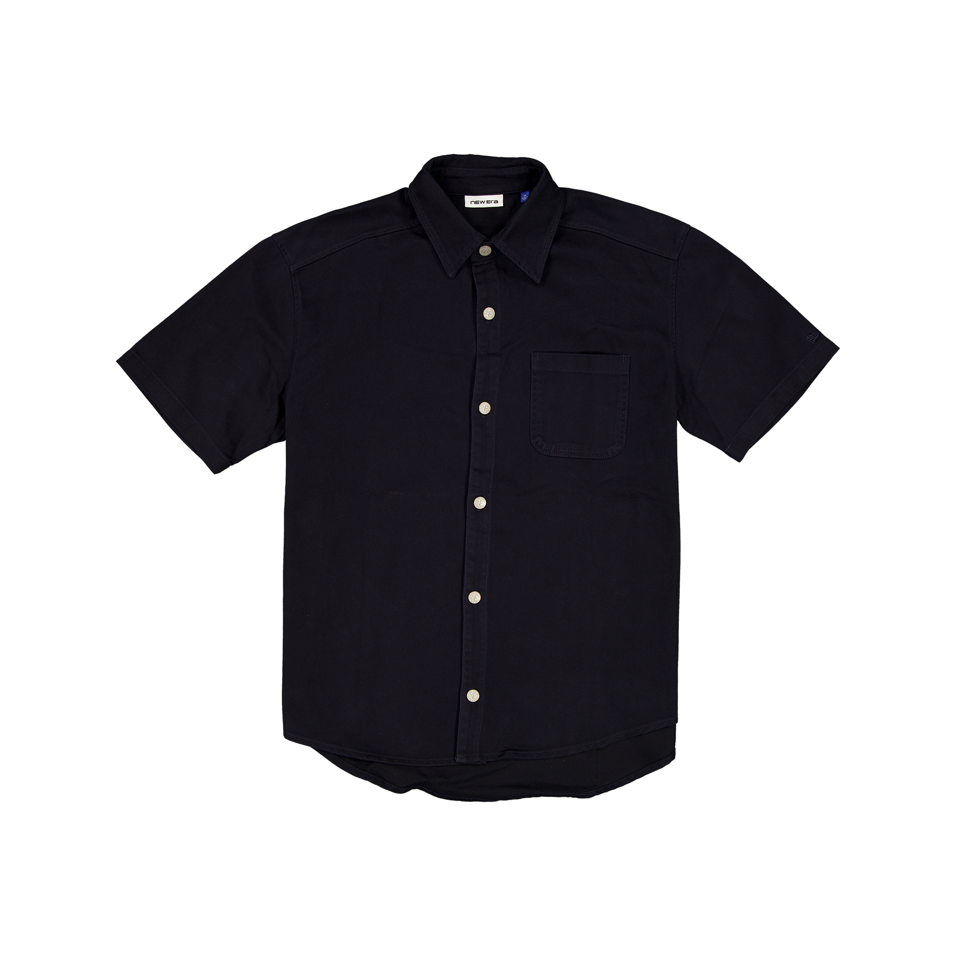 new era Brushed Cotton Navy Button Up Shirt