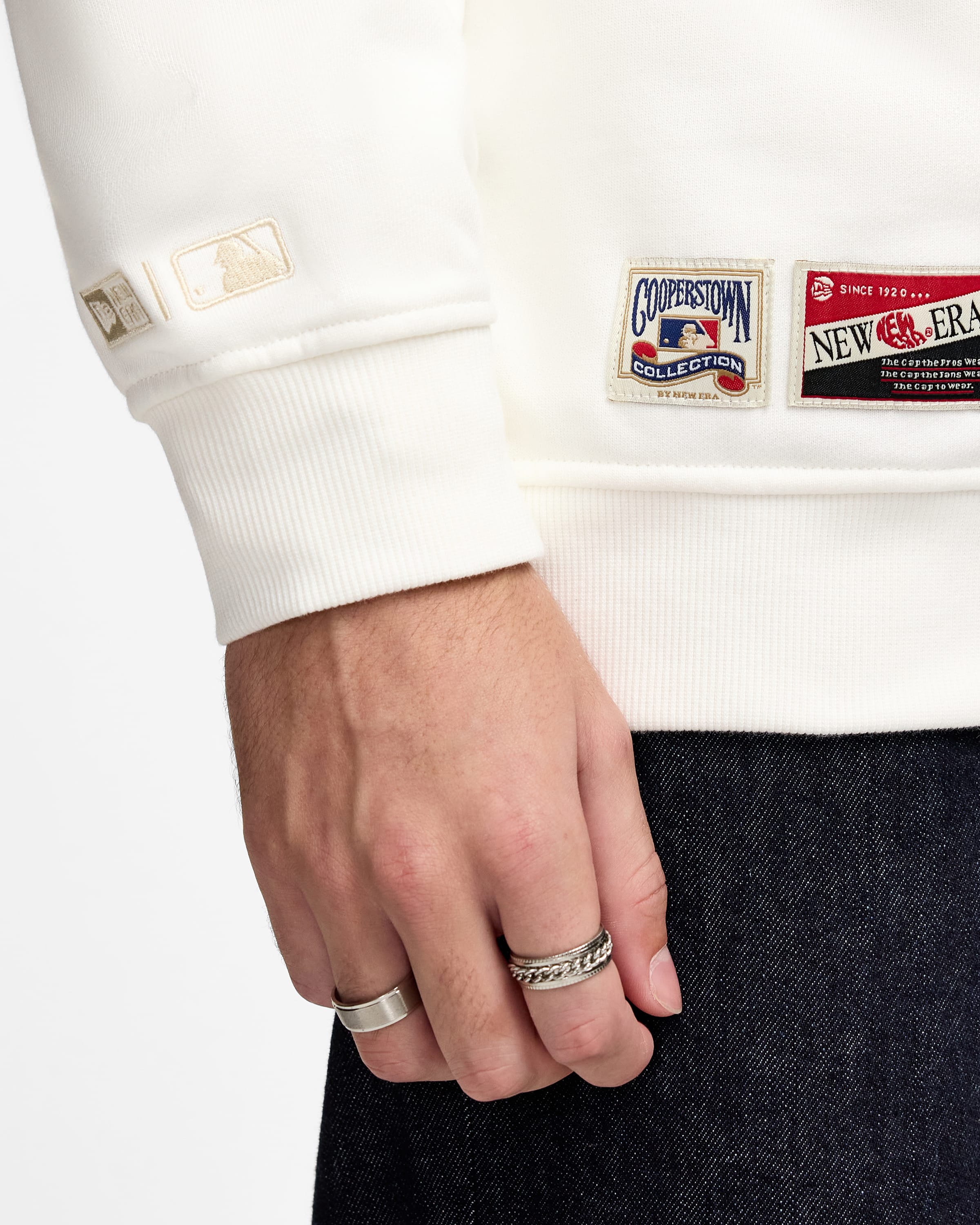 New Era Cooperstown Off White Crewneck