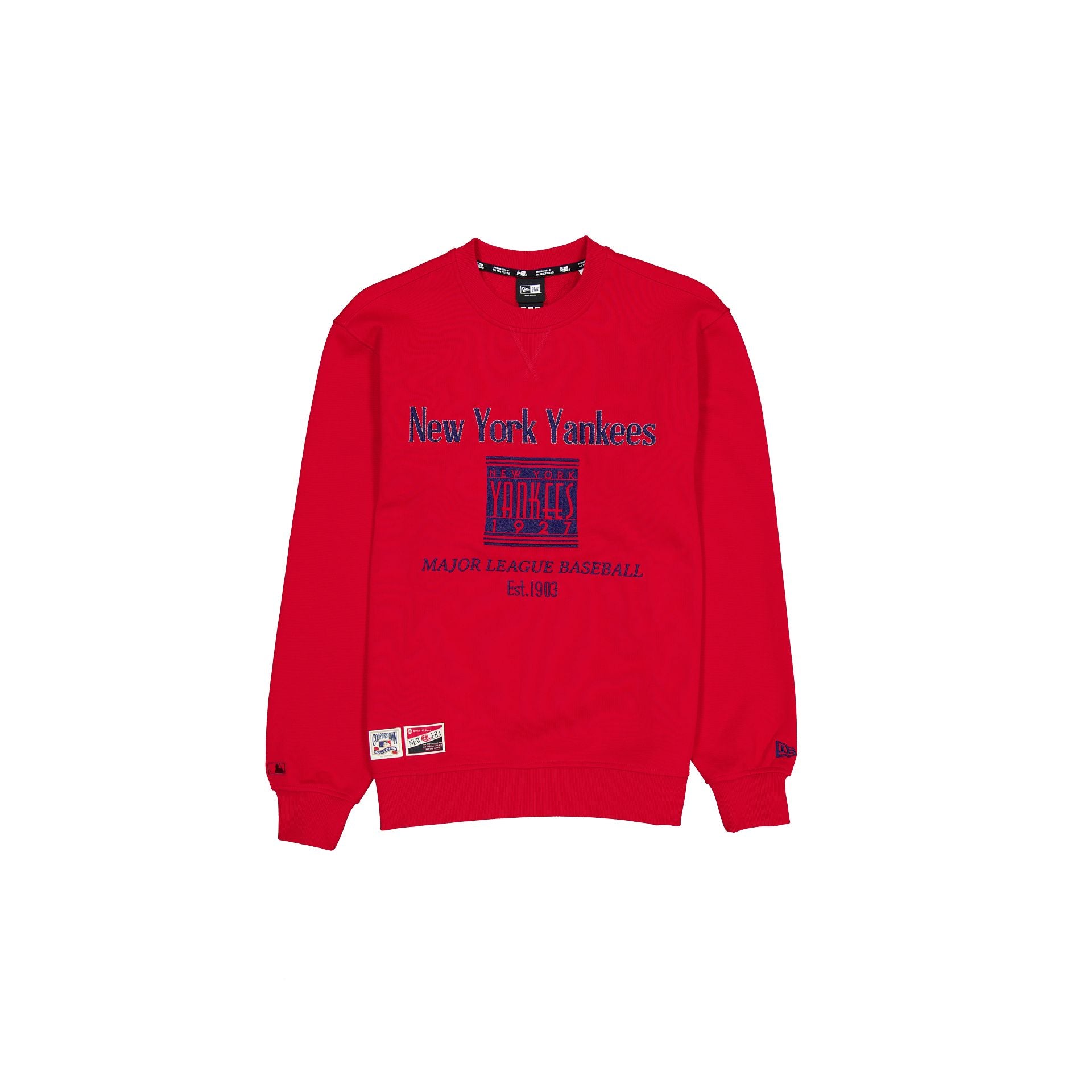 new era Cooperstown Savvy Red Crewneck