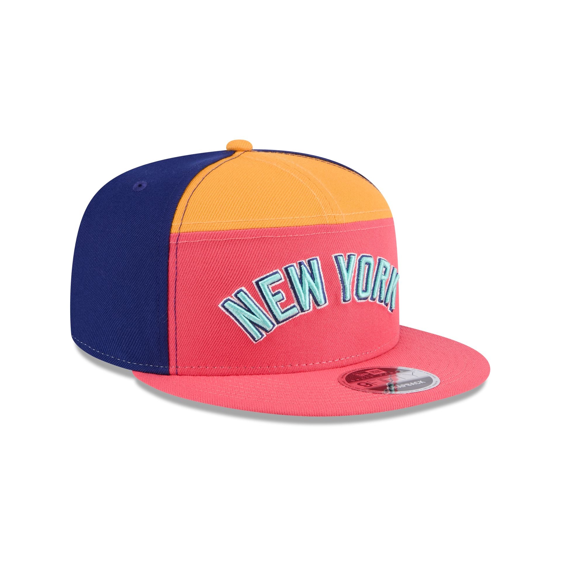 New Era Coral Split Panel 9FIFTY Snapback