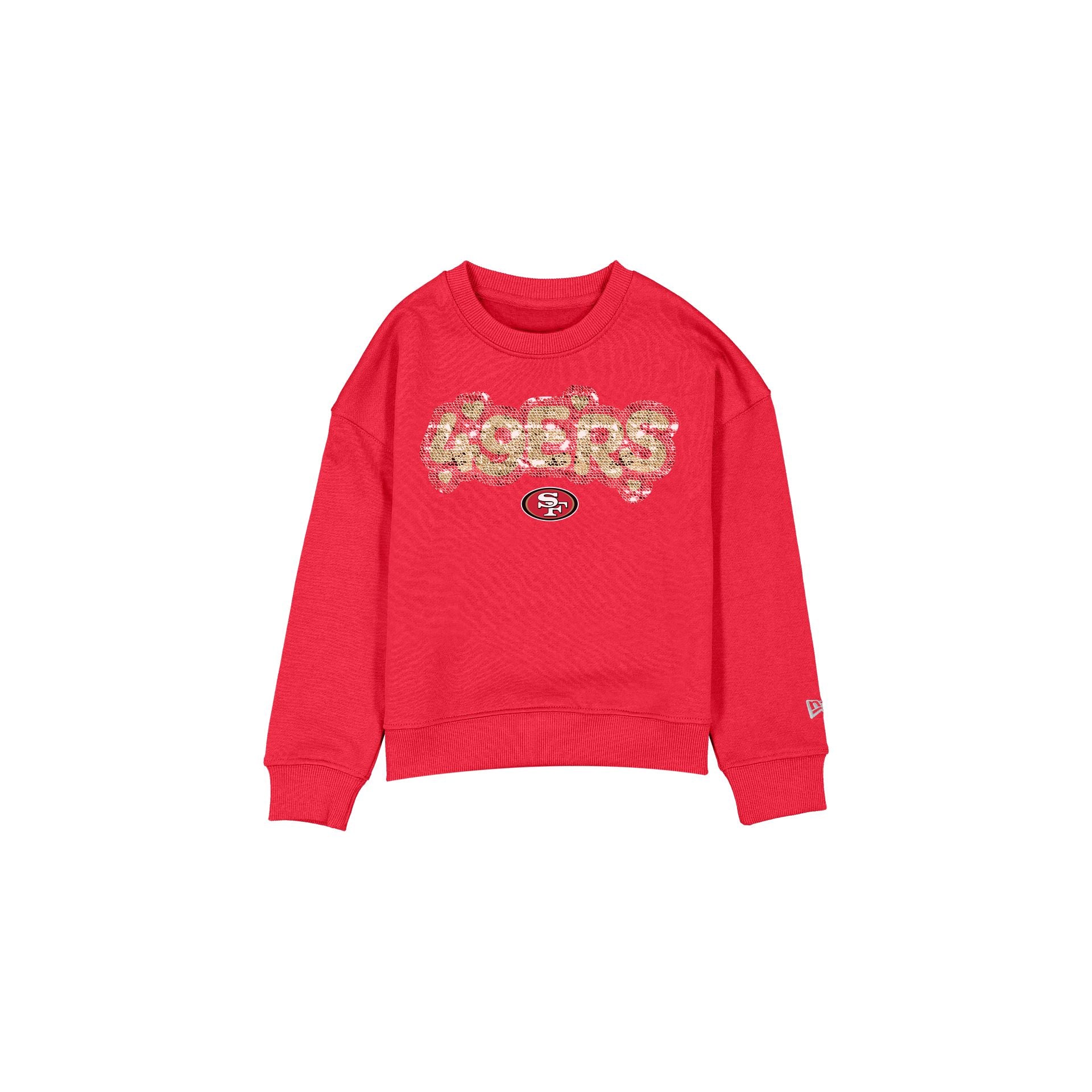 new era Flip Sequin Girls Crewneck