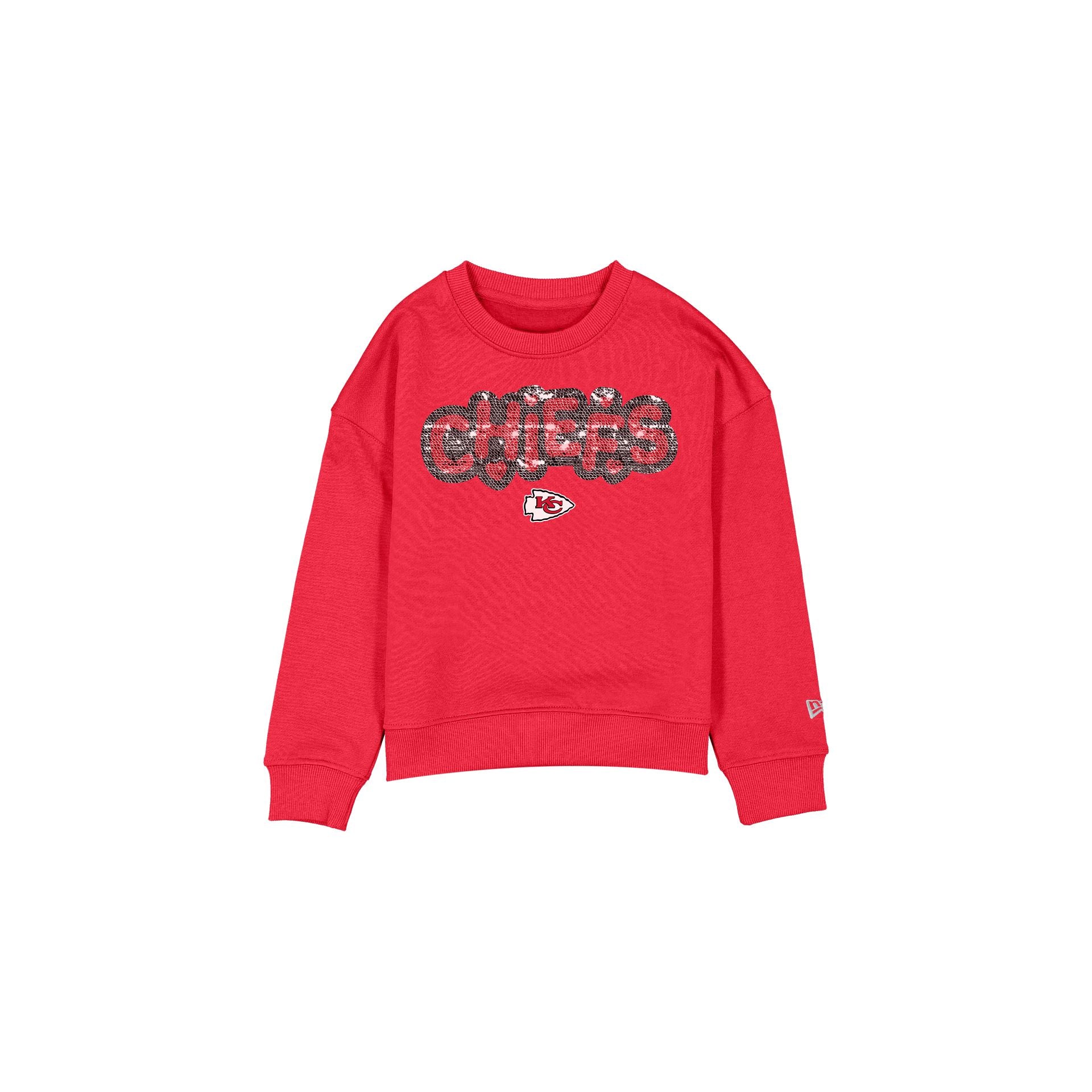 New Era Flip Sequin Girls Crewneck