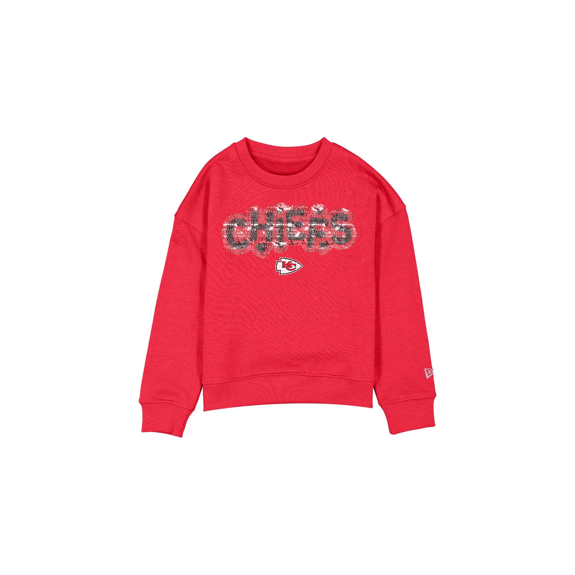 new era Flip Sequin Girls Crewneck