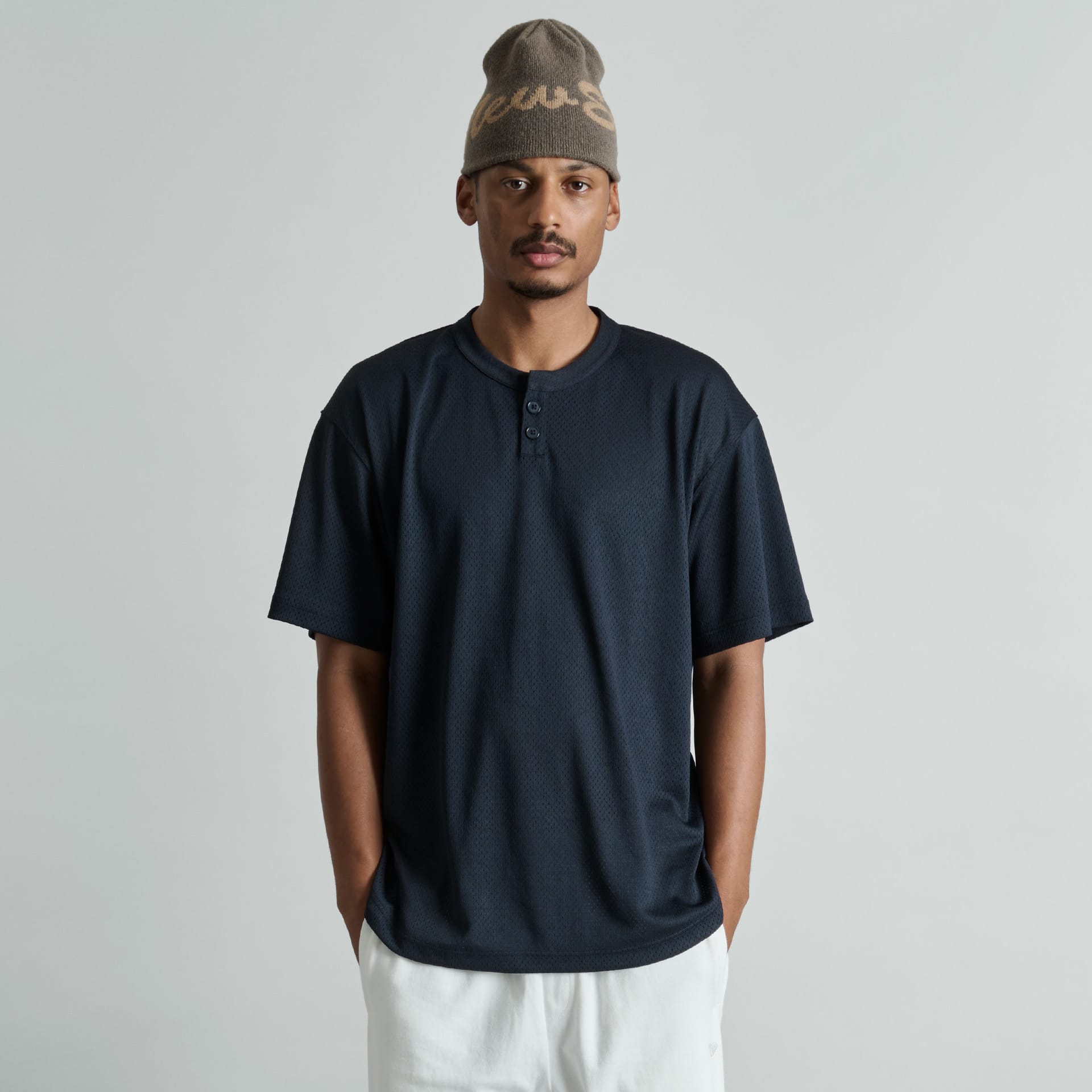 new era Galvin 2-Button Henley Jersey