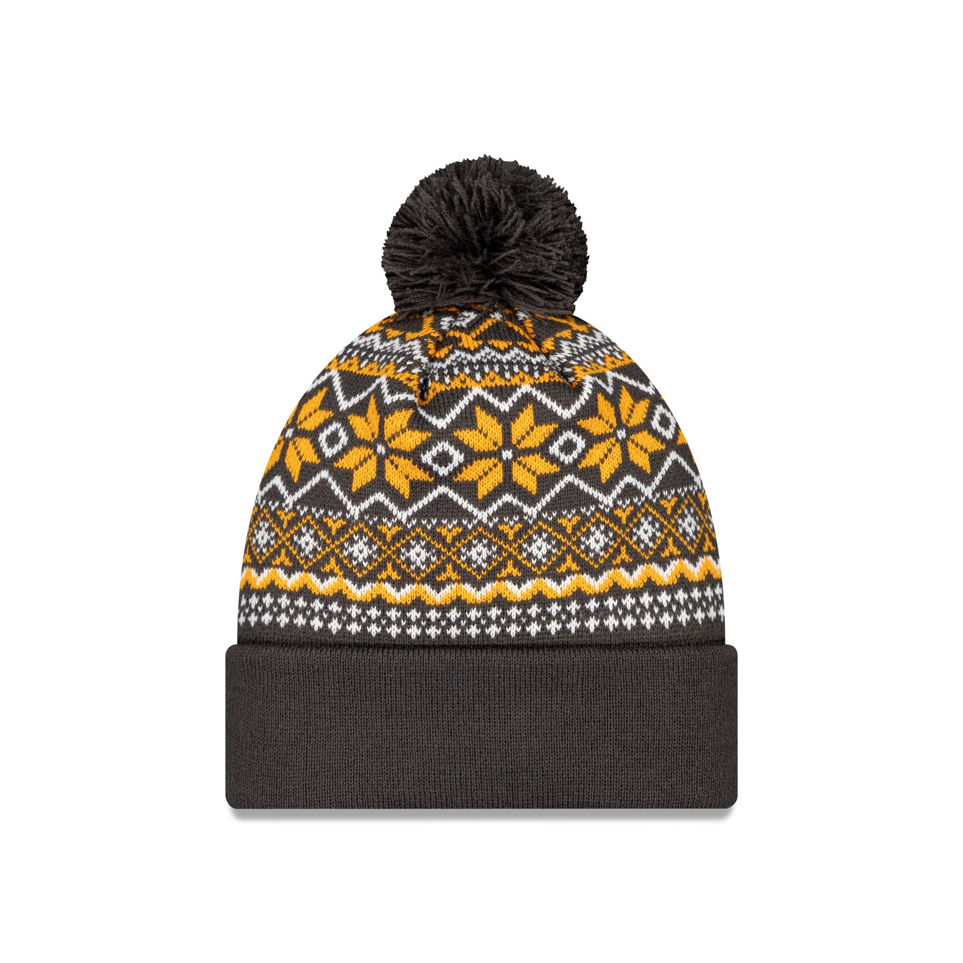 New Era Gray Pom Knit