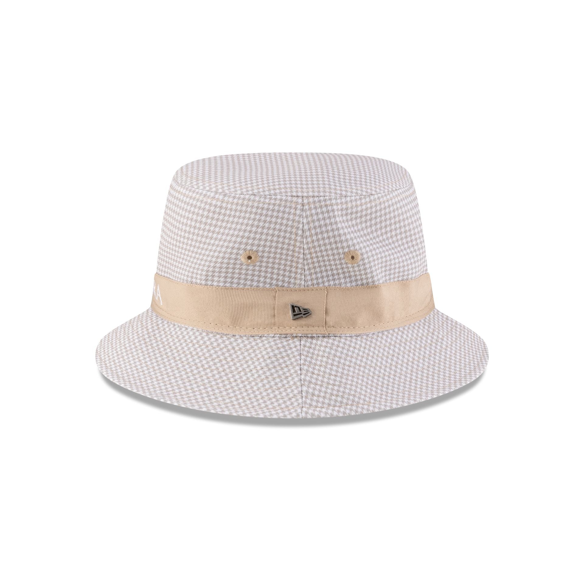 New Era Houndstooth Beige Bucket Hat