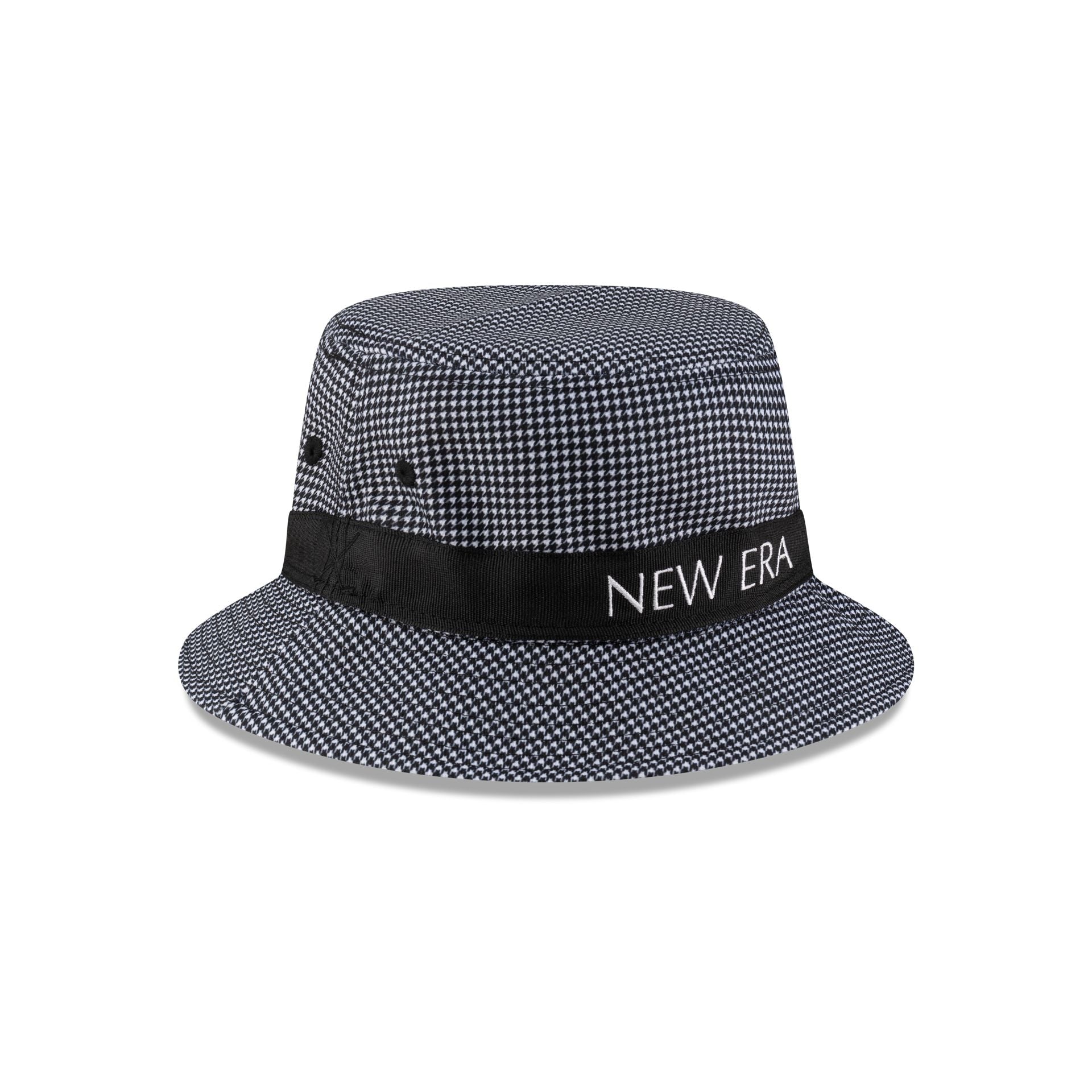 New Era Houndstooth Black Bucket Hat