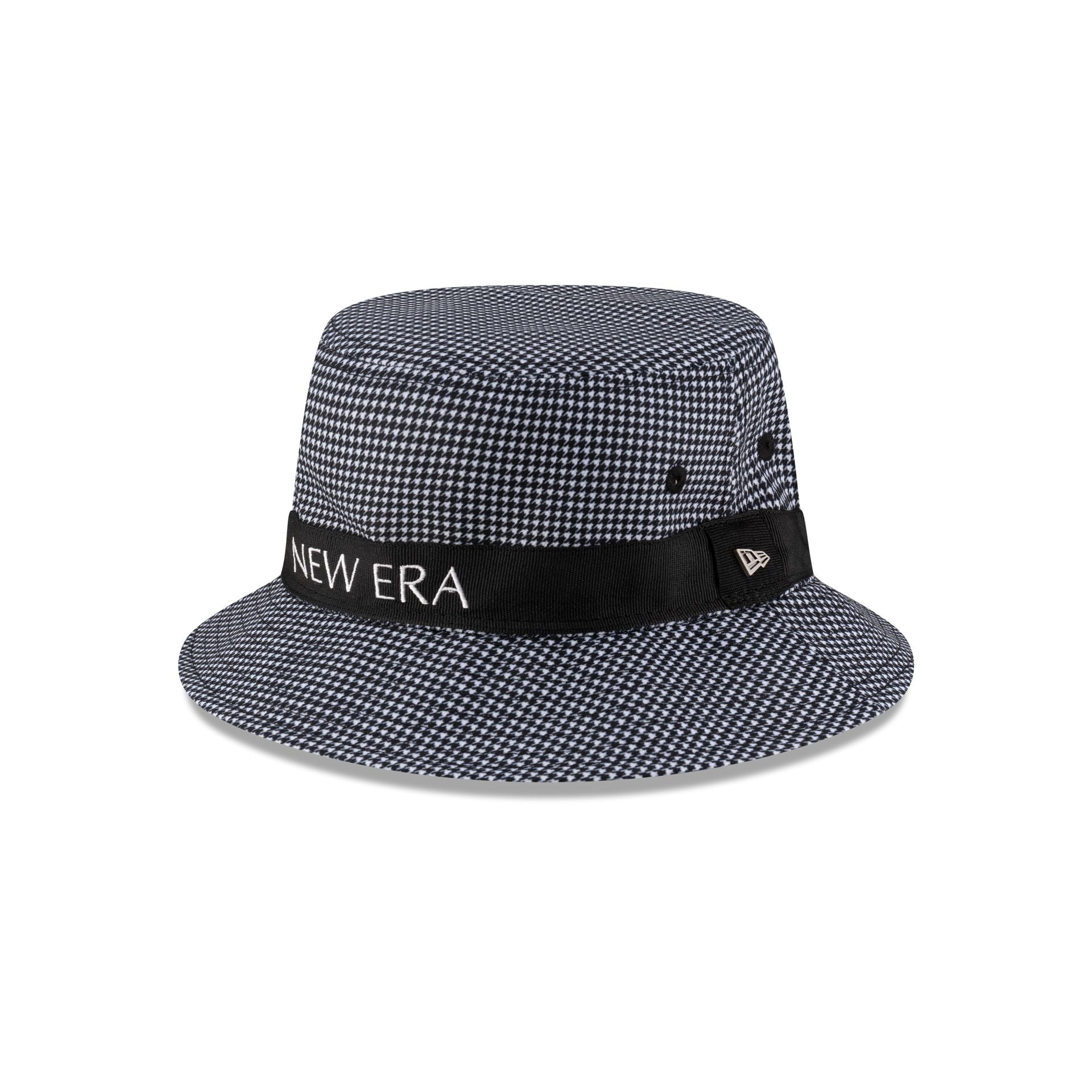 new era Houndstooth Black Bucket Hat