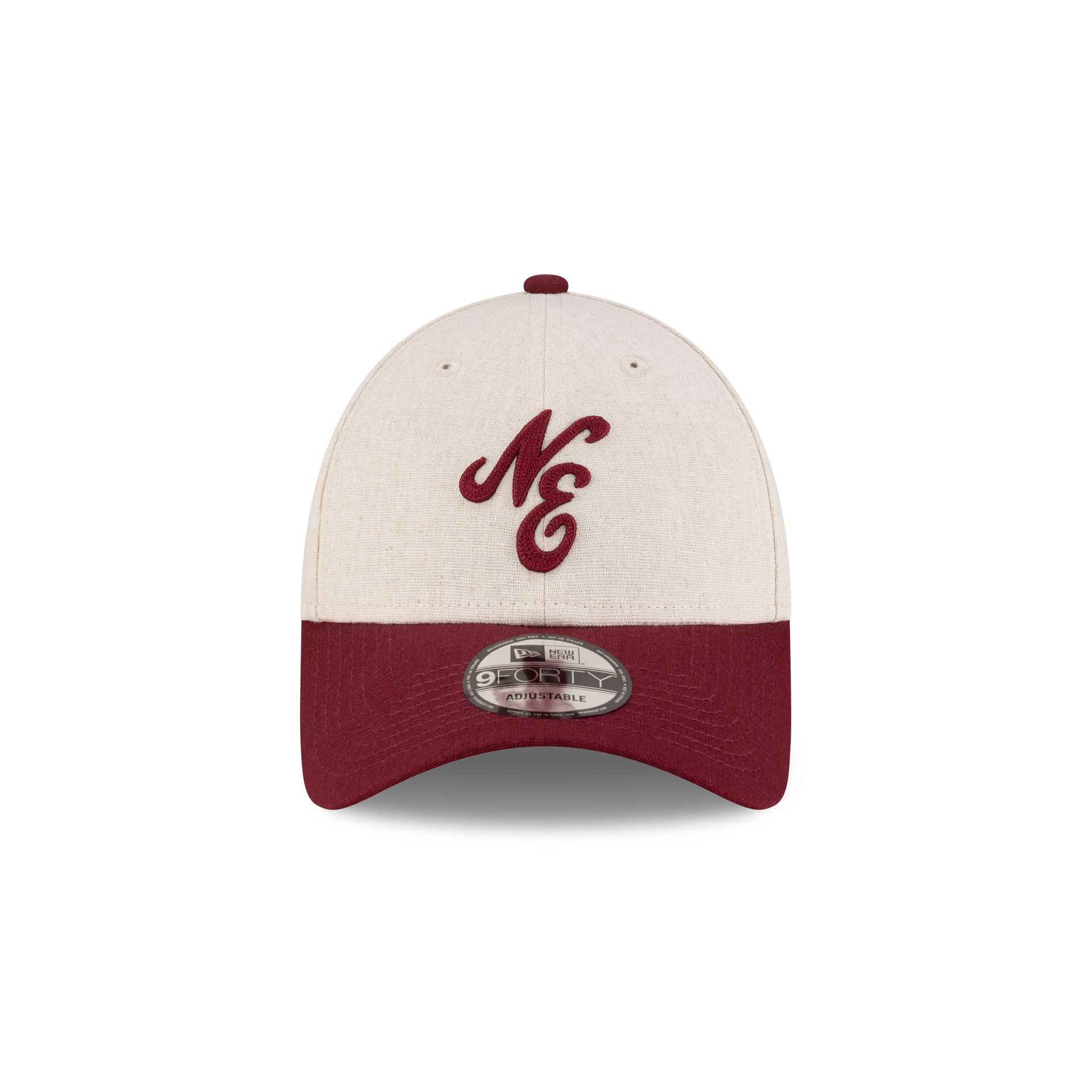New Era Linen Two Tone Dark Red 9FORTY Adjustable