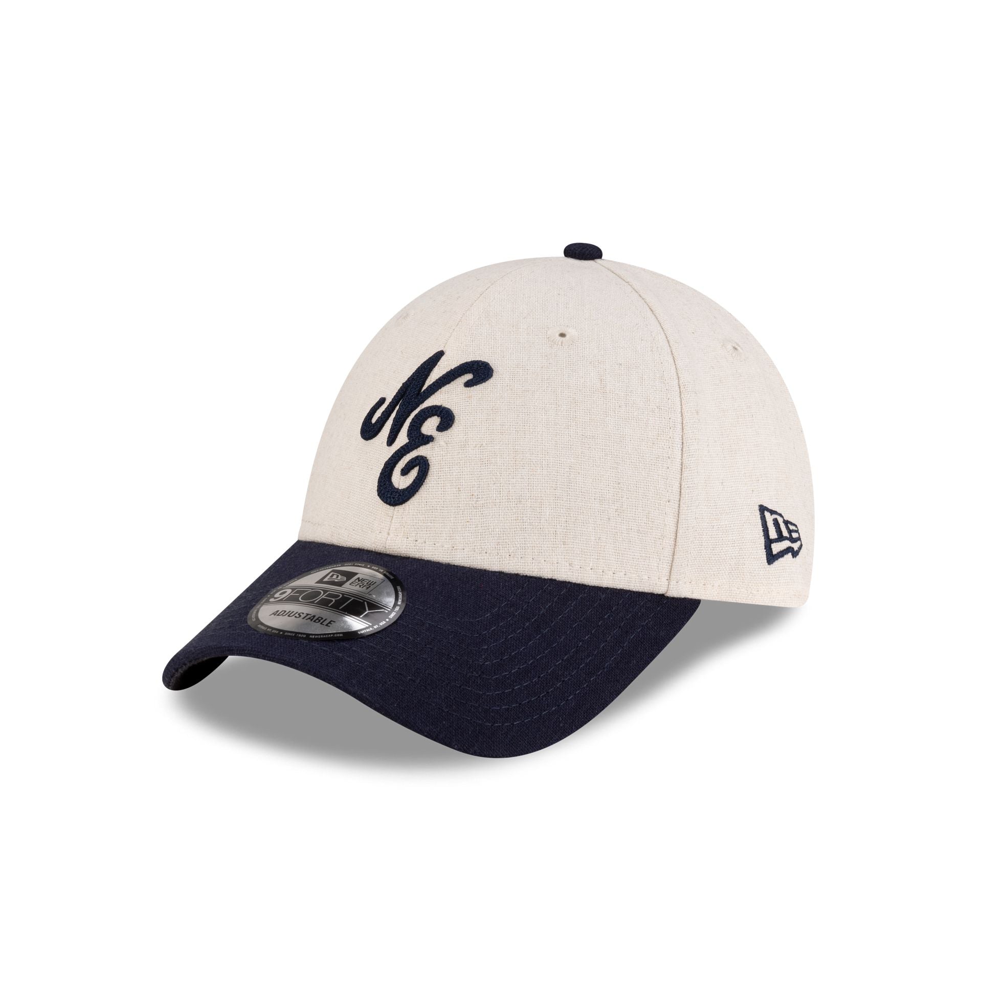 new era Linen Two Tone Navy 9FORTY Adjustable