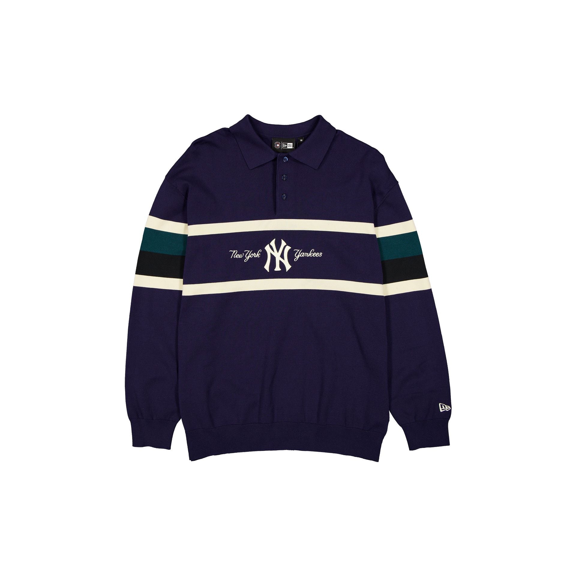 new era Navy Knit Rugby Shirt