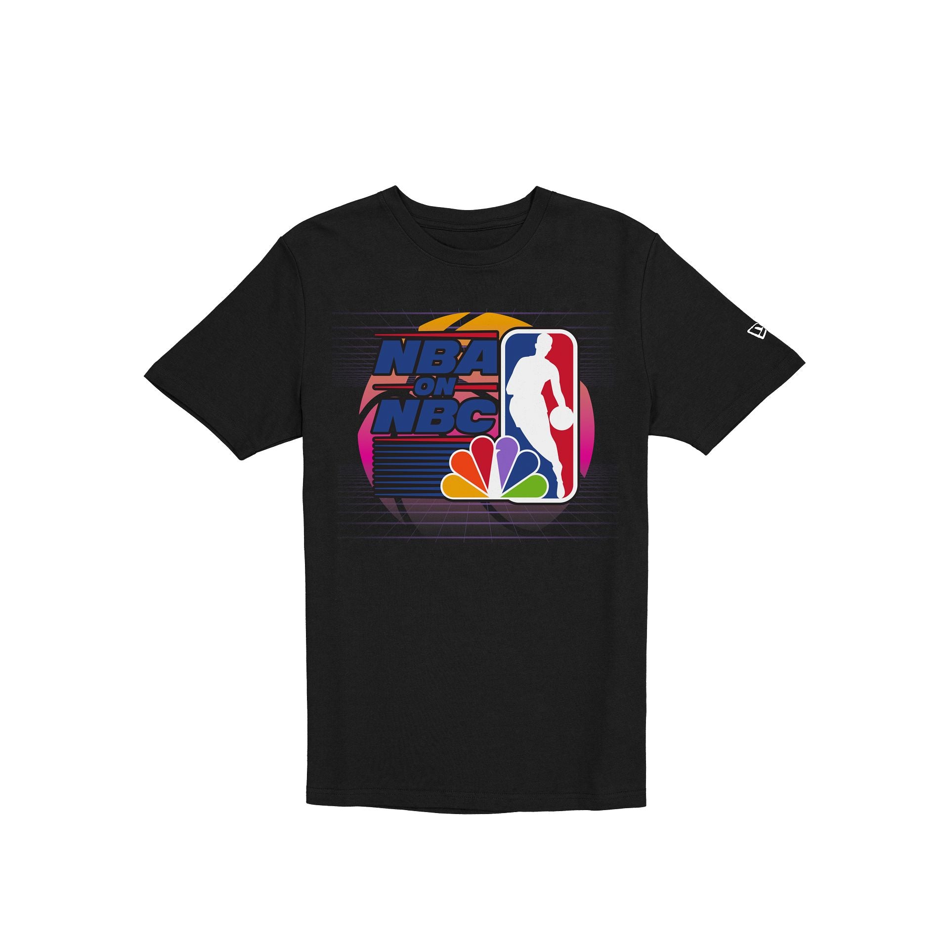 new era NBA on NBC Bold Black T-Shirt