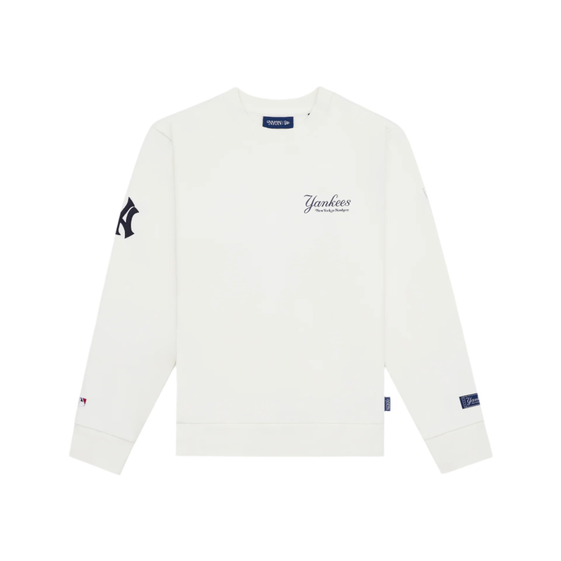 new era New York or Nowhere Optic White Crewneck