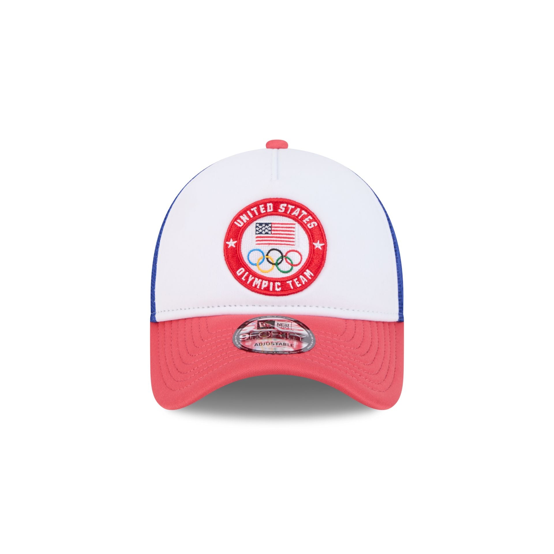 New Era Olympics White 9FORTY A-Frame Trucker