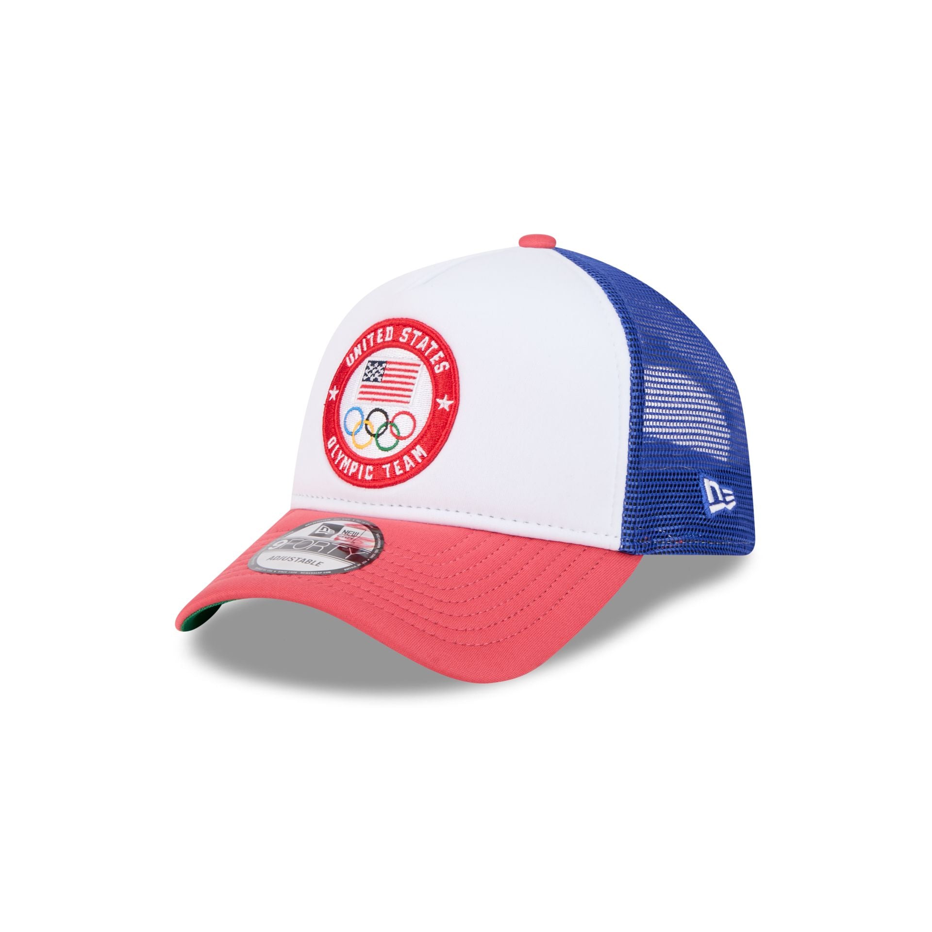 new era Olympics White 9FORTY A-Frame Trucker
