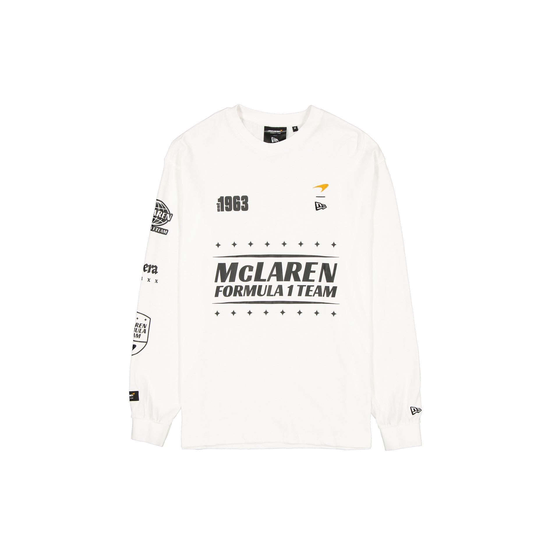 new era Pigment Wash White Long Sleeve T-Shirt