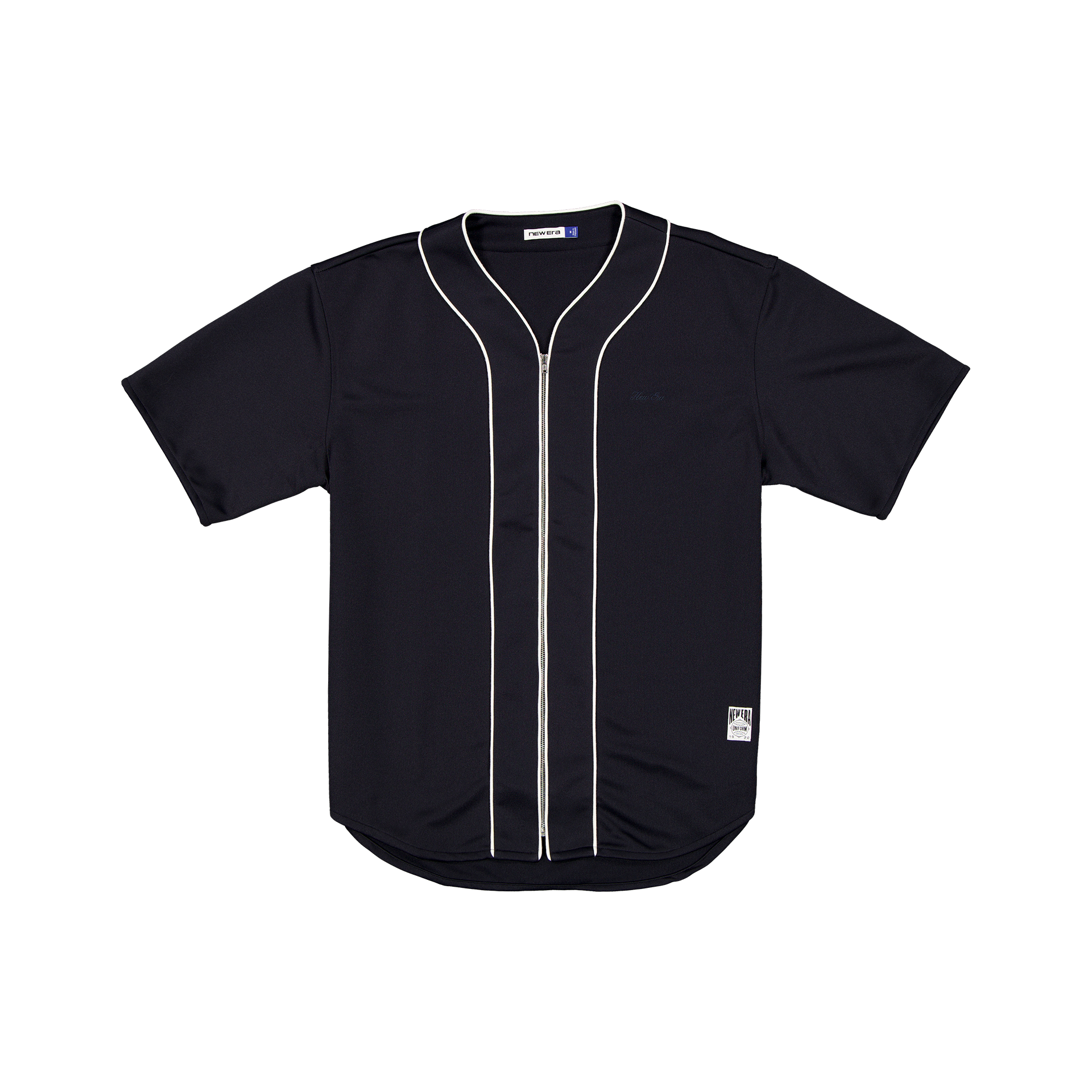 new era Piping Full-Zip Baseball Navy Jersey
