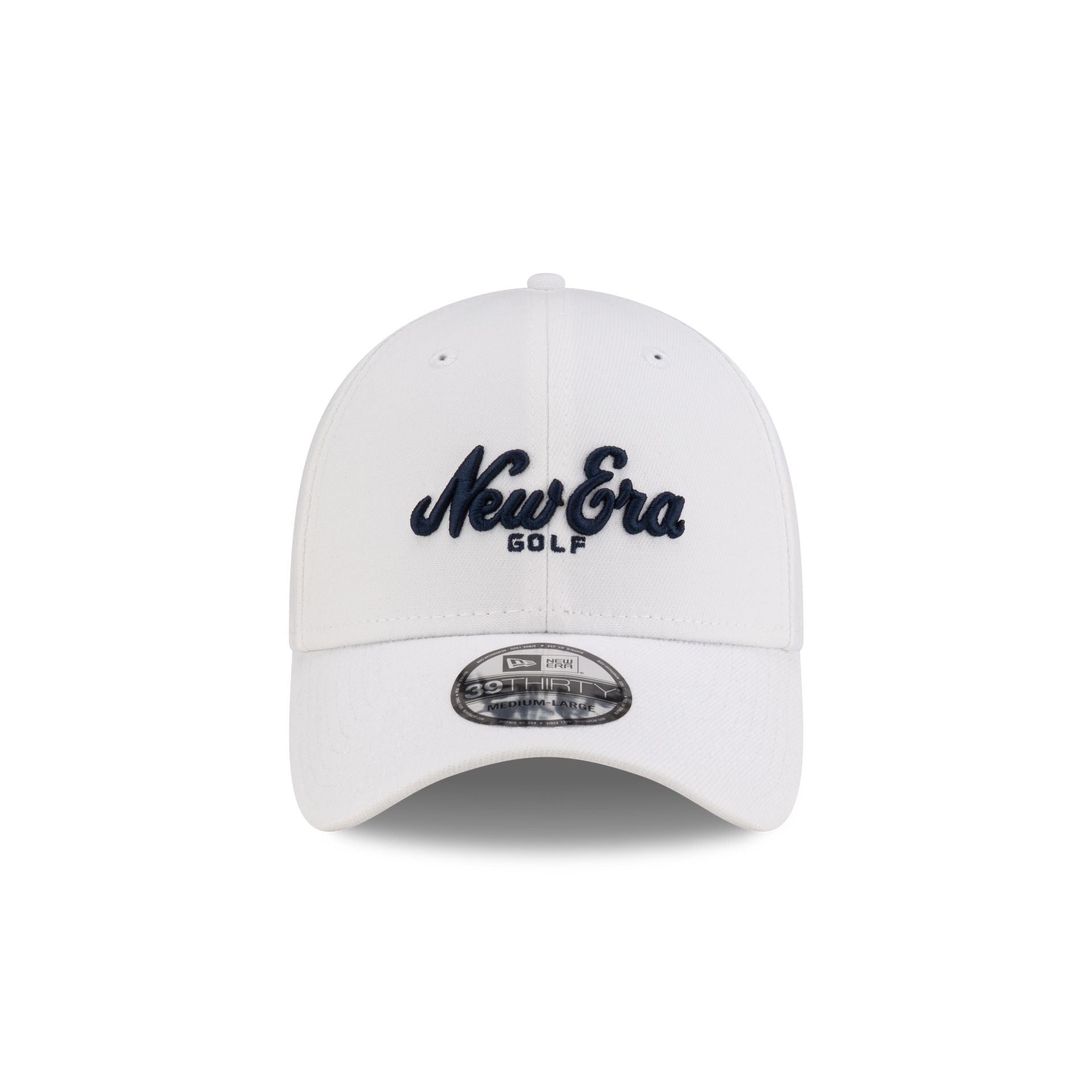 New Era Script White 39THIRTY Stretch Fit