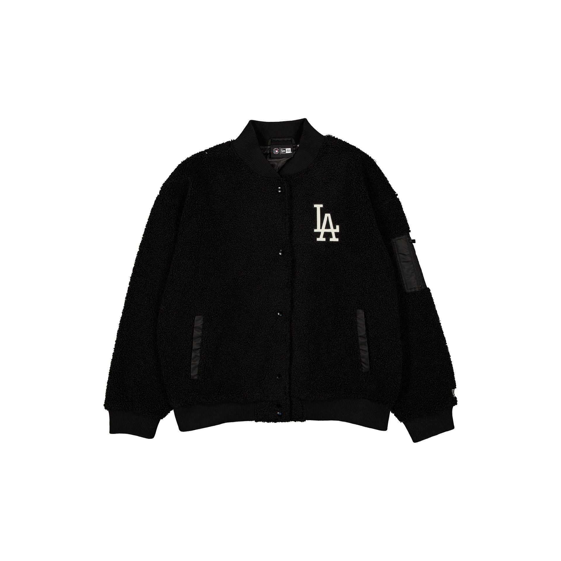 new era Sherpa Black Women's Bomber Jacket