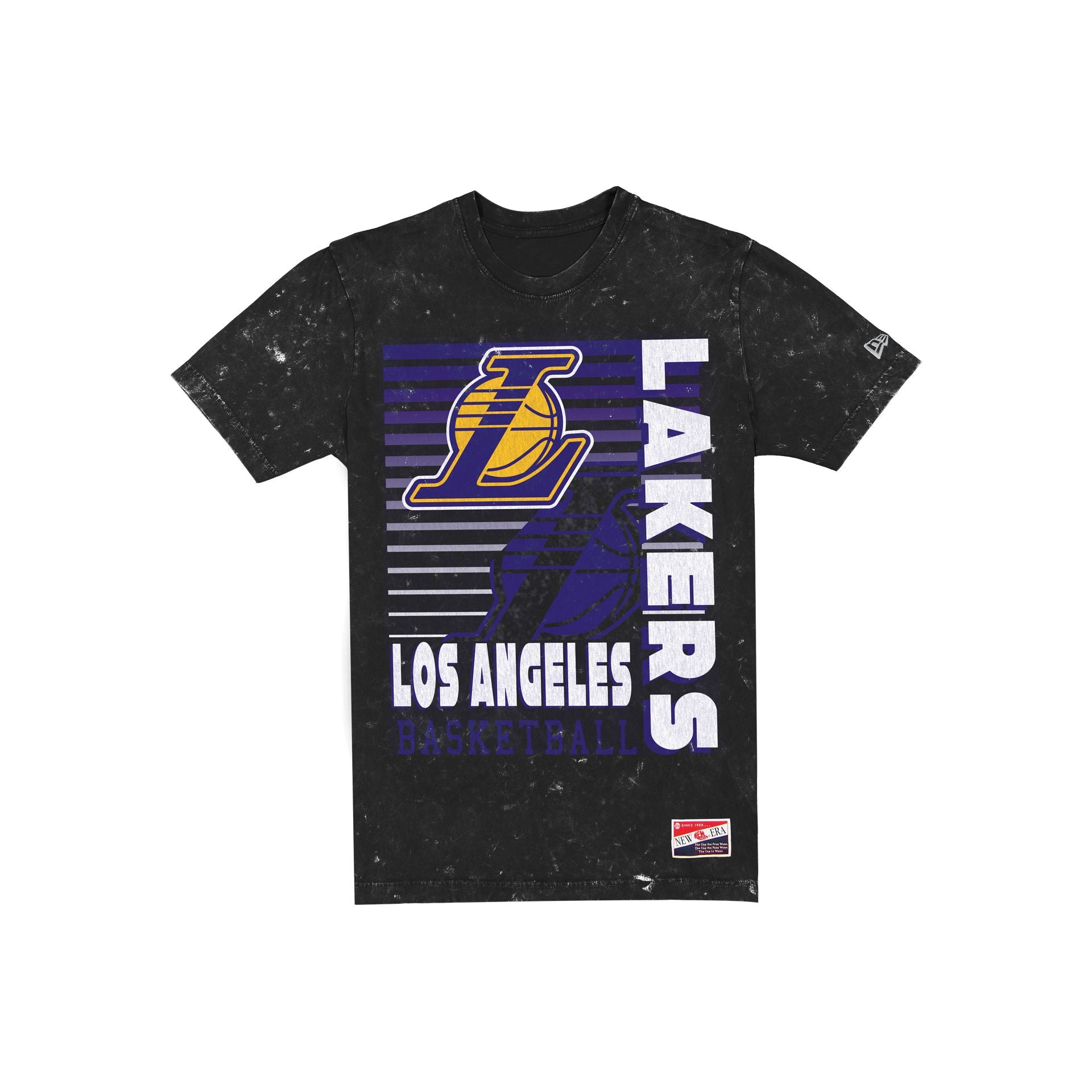 new era Throwback Washed Black T-Shirt