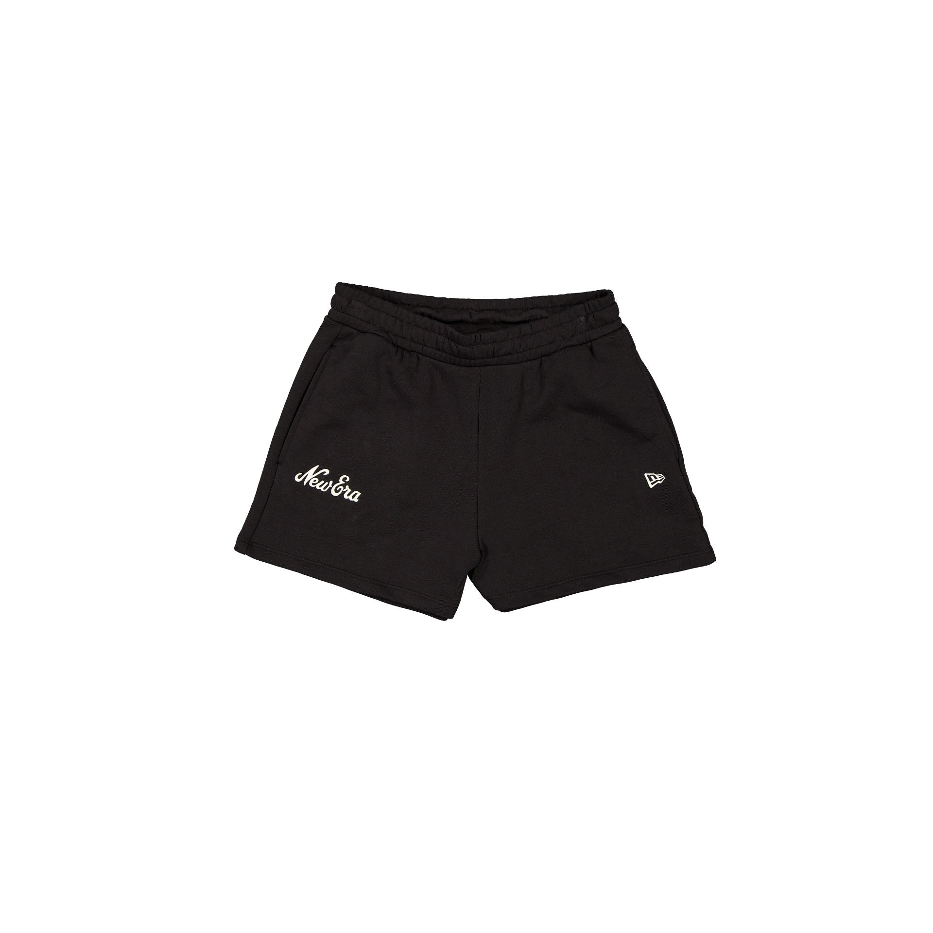 new era Women's High Waisted Black Script Shorts