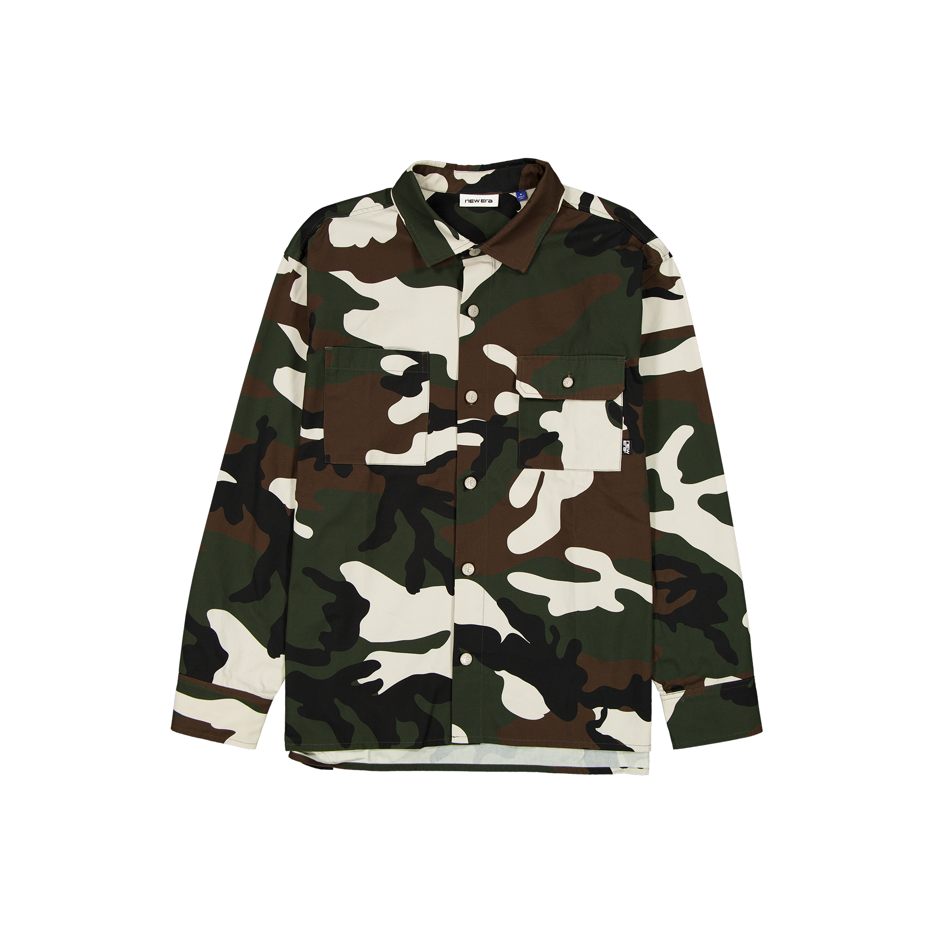 new era Woodland Camo Military Overshirt