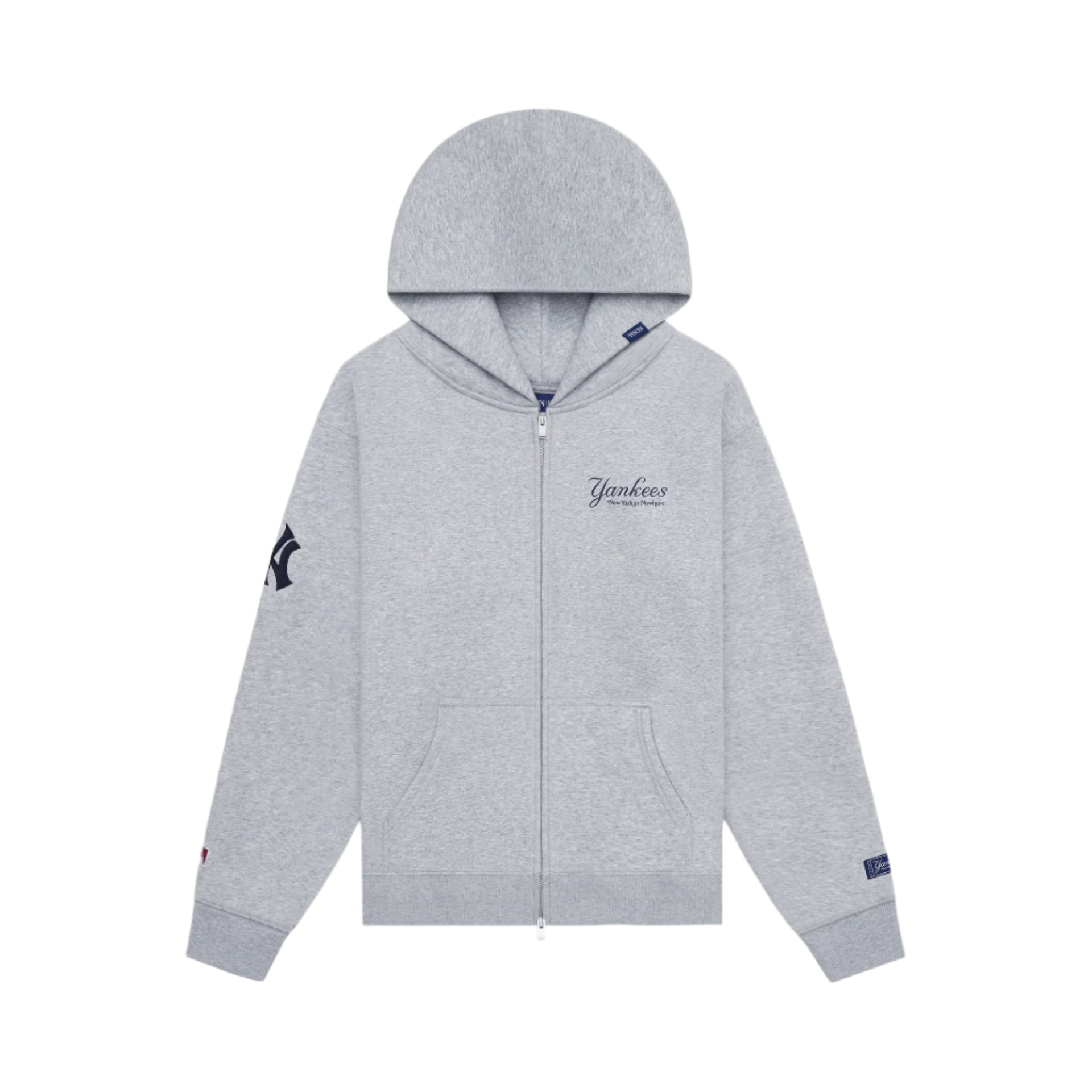 new era New York or Nowhere Heather Gray Full-Zip Hoodie