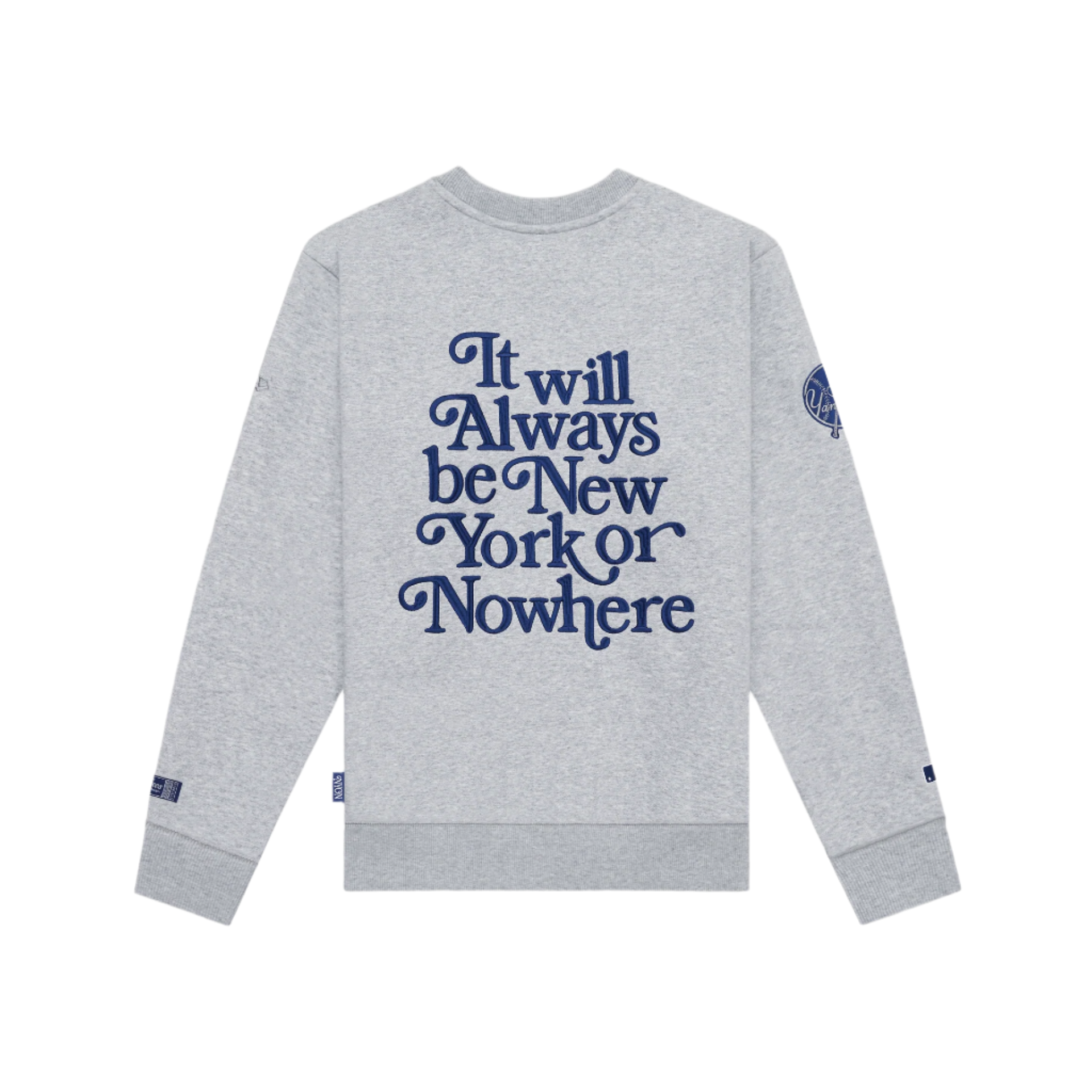 New Era New York Or Nowhere Heather Gray Motto Crewneck
