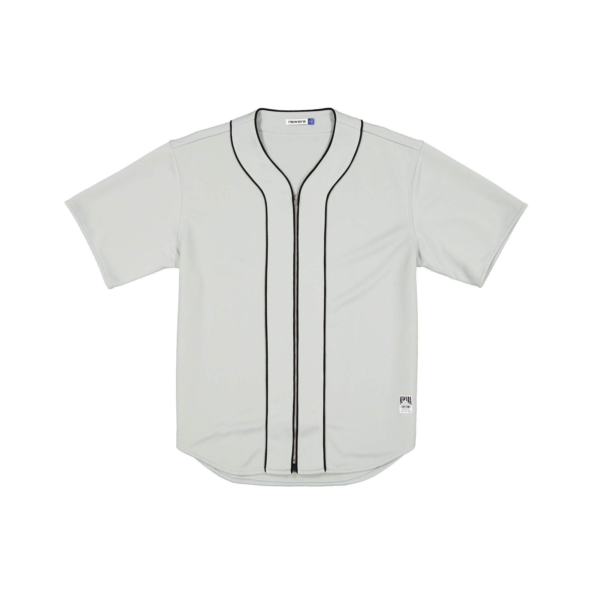 new era Piping Full-Zip Baseball Mirage Gray Jersey