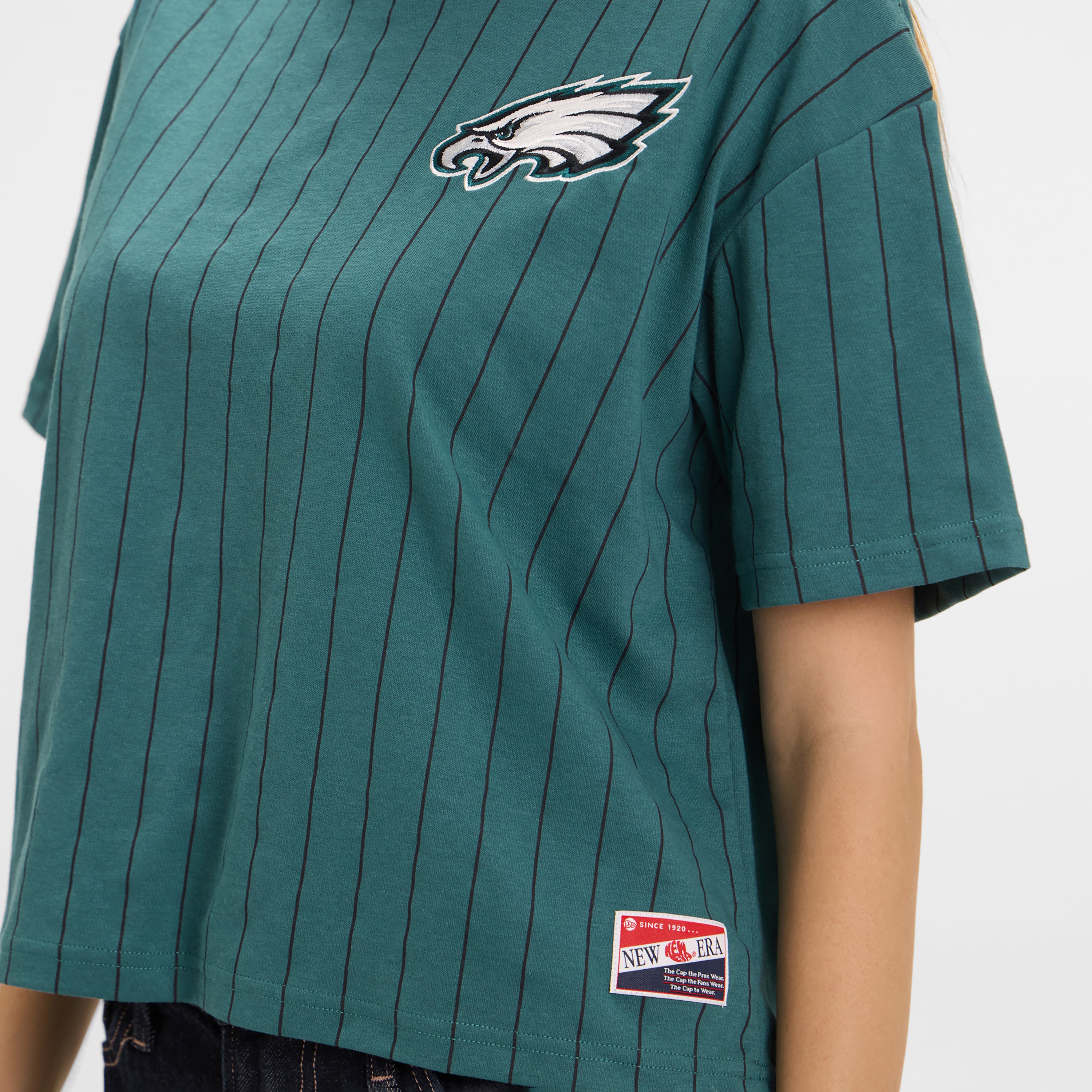 New Era Throwback Women's Cropped Pinstripe T-Shirt