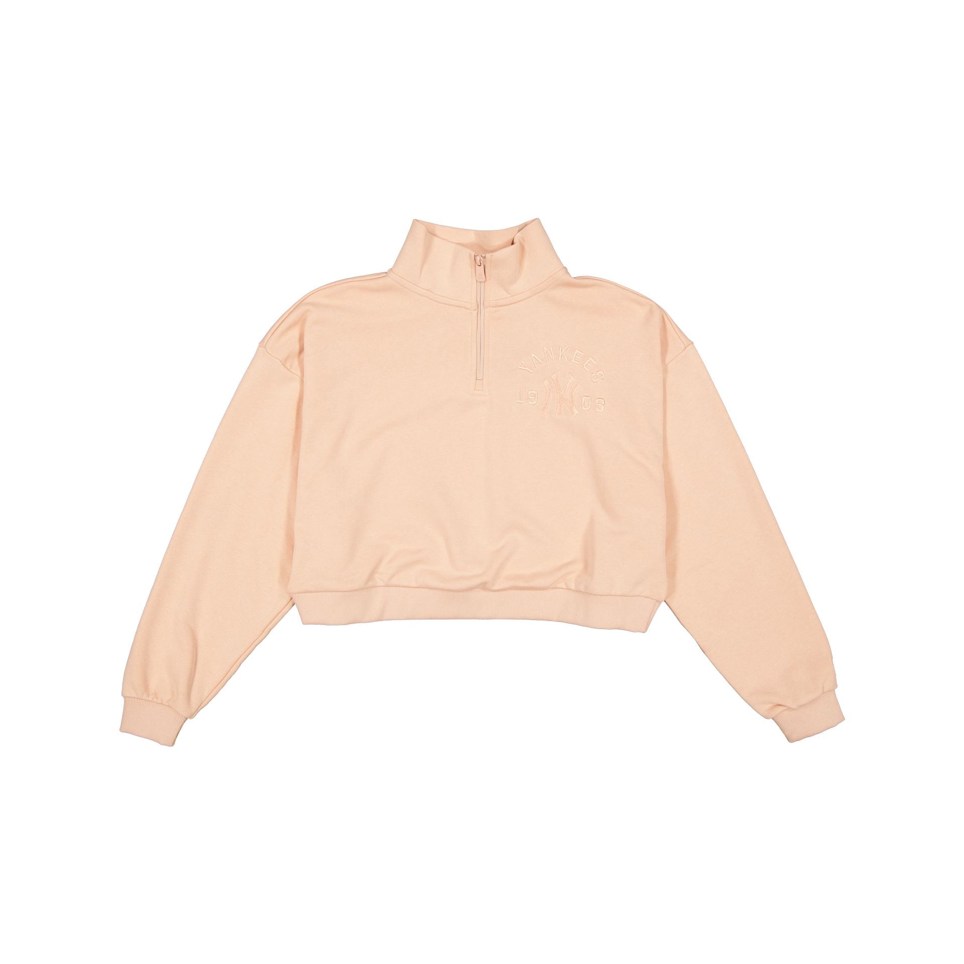 new era Tonel Cropped Pastel Pink Women's Quarter Zip