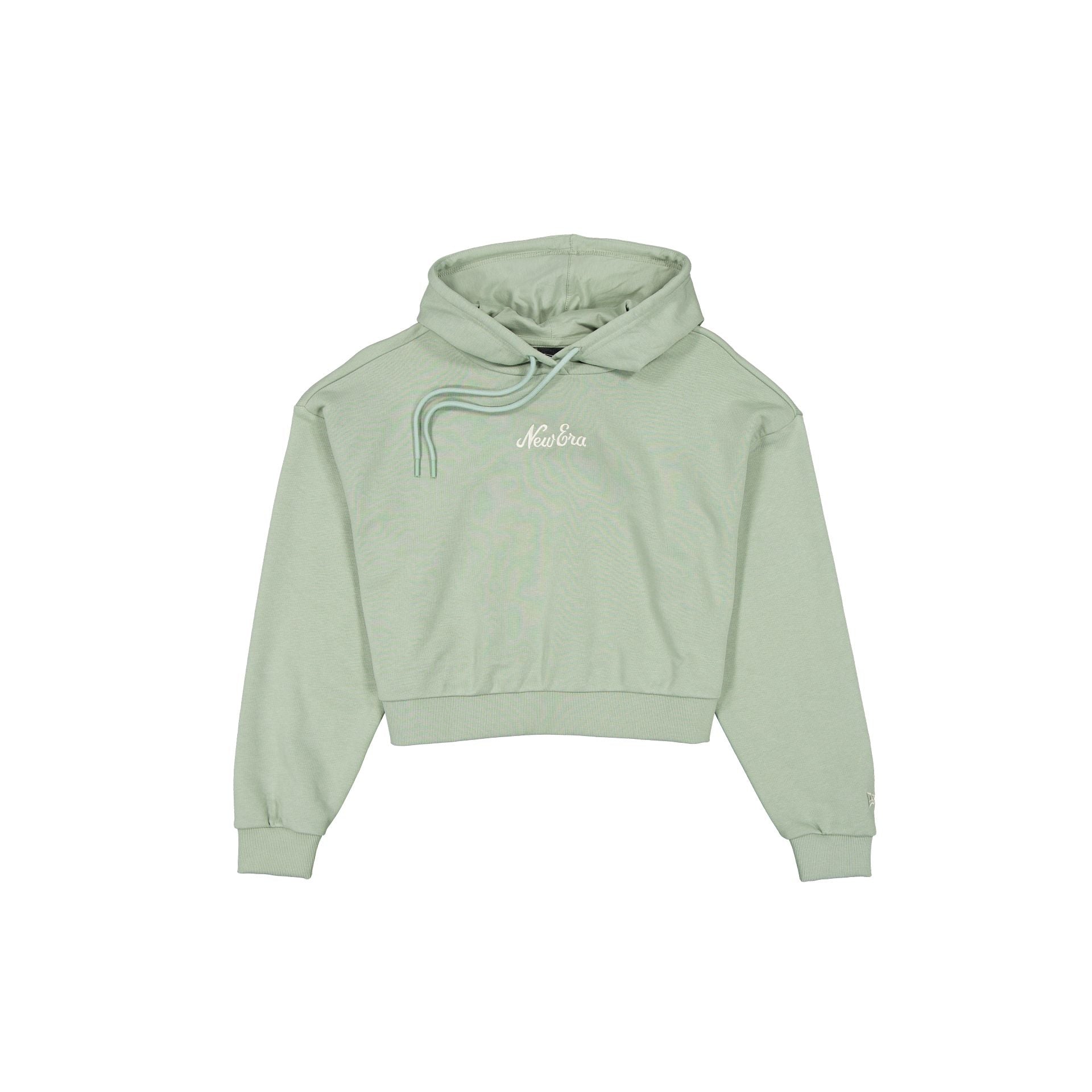 new era Women's Cropped Everest Green Script Hoodie