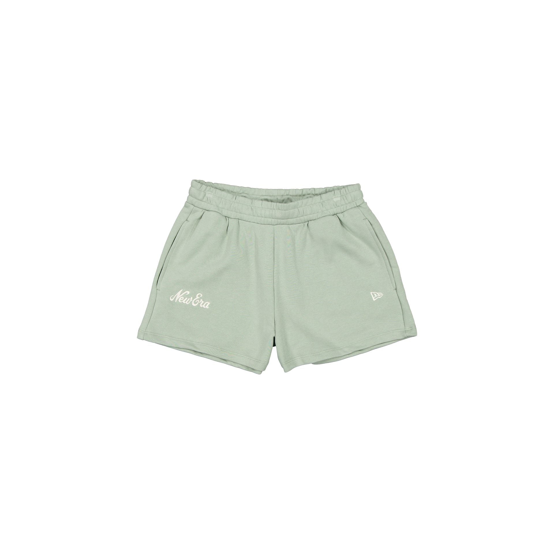 new era Women's High Waisted Everest Green Script Shorts
