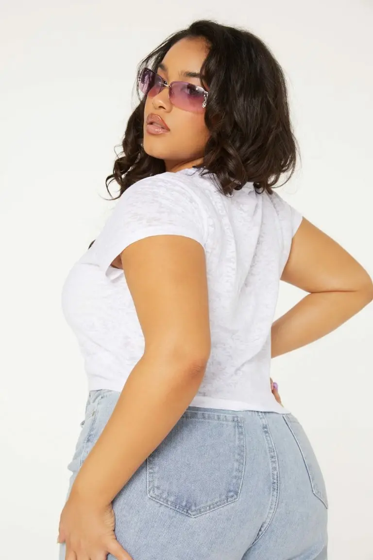 New Girl Order New Girl Order ANGEL DEVIL BURNOUT TOP CURVE Tops
