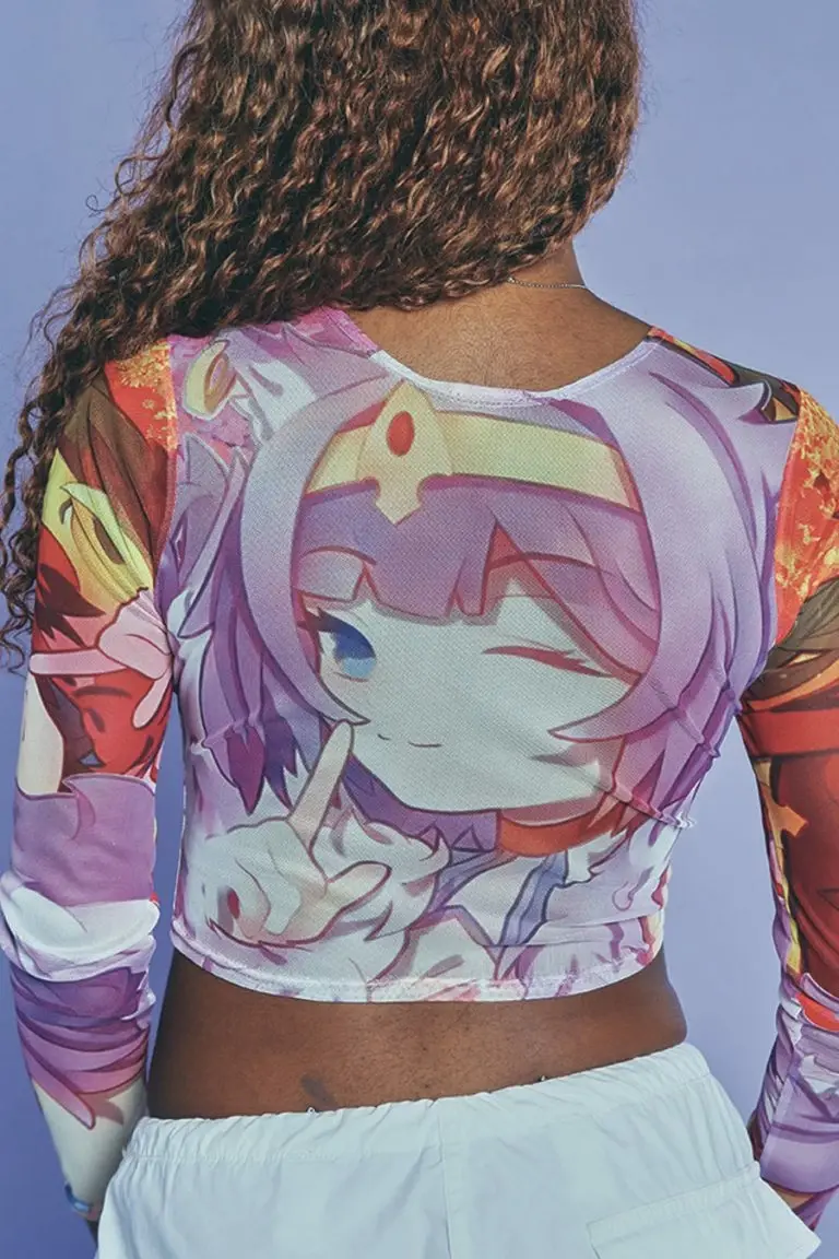 new girl order New Girl Order ANIME MESH LONG SLEEVE TOP NEW IN