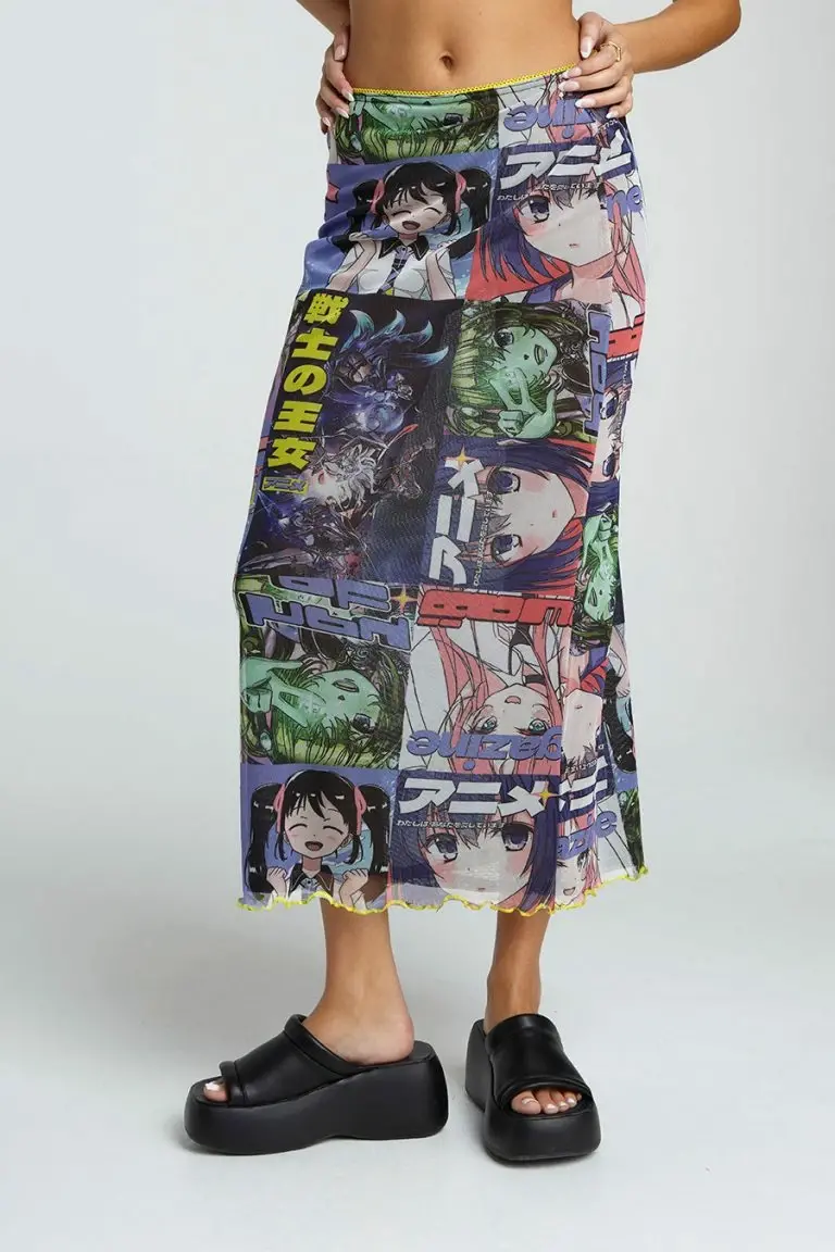 New Girl Order New Girl Order ANIME MESH MAXI SKIRT NEW IN