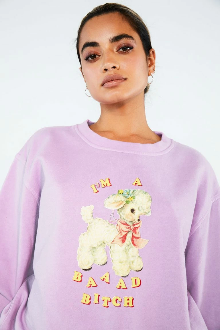 New Girl Order New Girl Order BAAAD BITCH SWEAT Tops